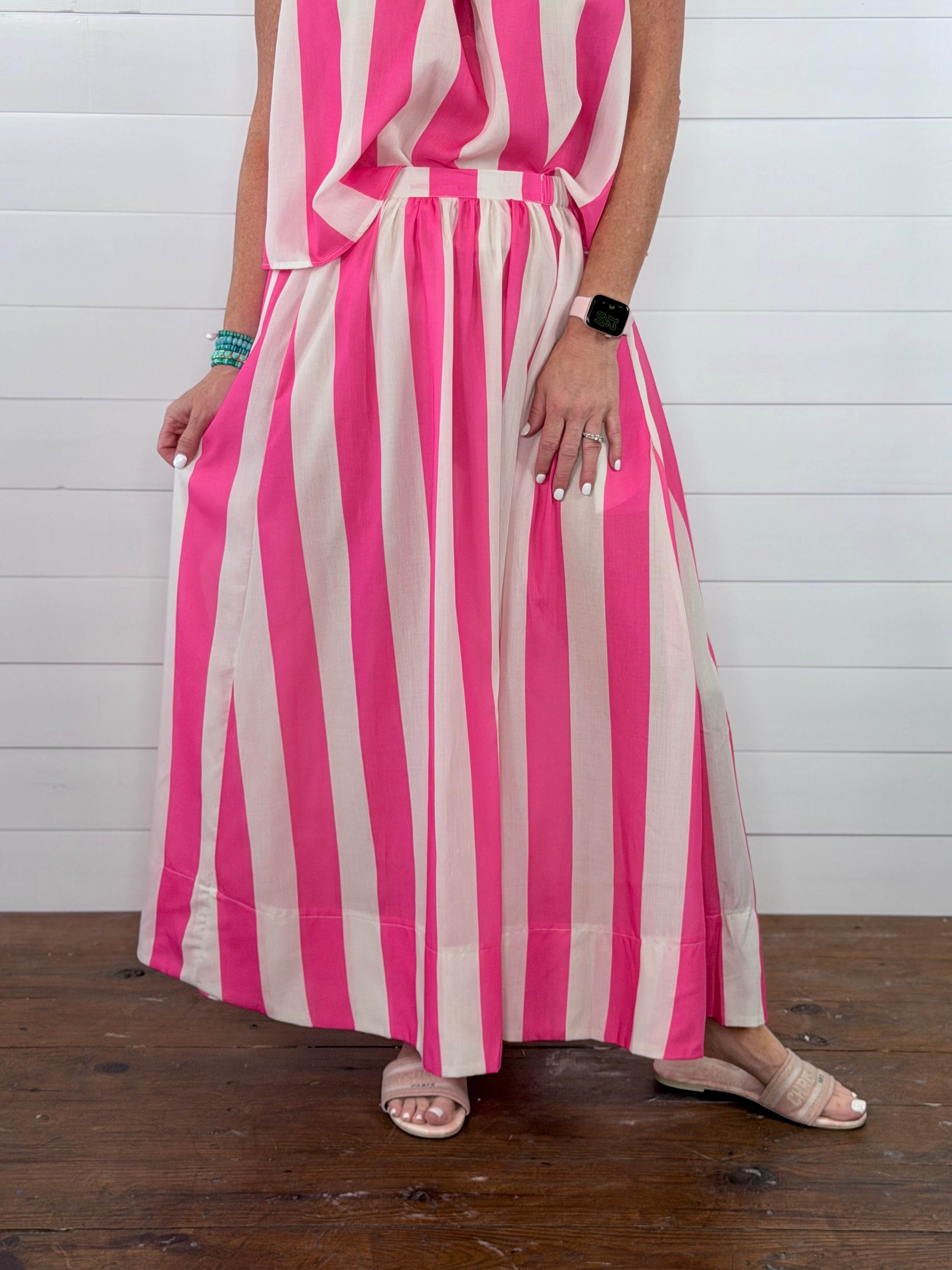 MADISON STRIPED SKIRT