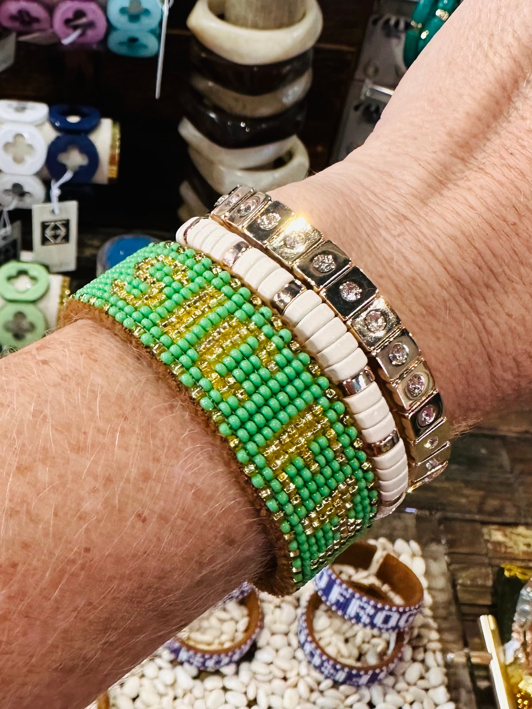 SIC 'EM BEADED CUFF