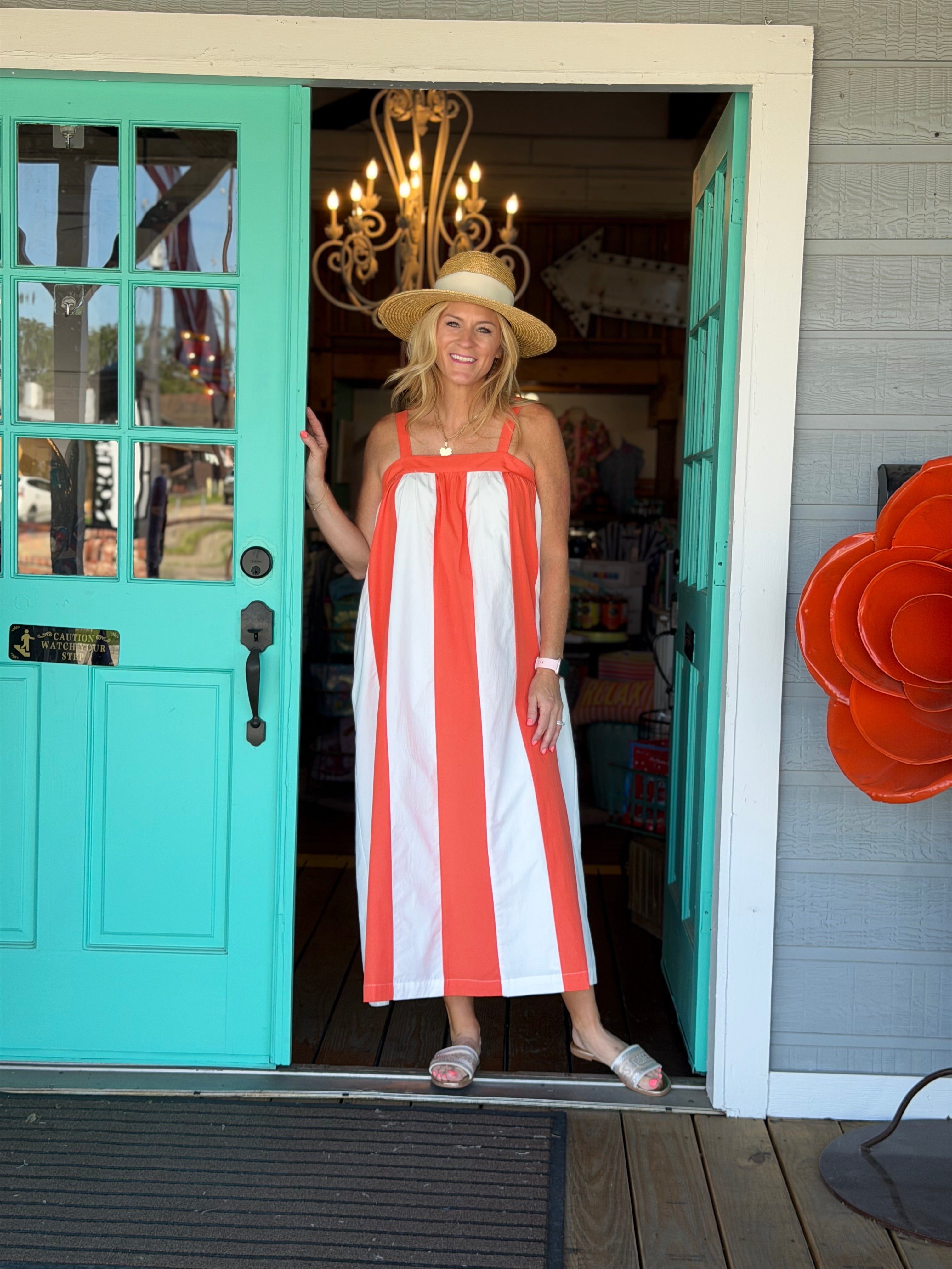 SUNRAY STRIPED DRESS