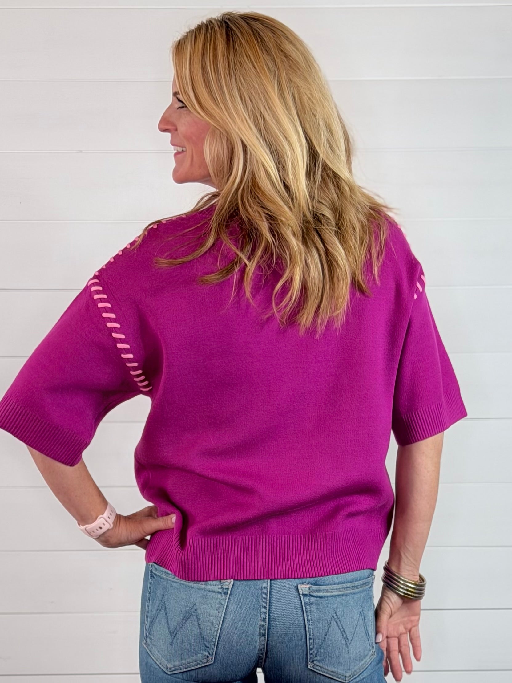MORGAN MAGENTA SWEATER