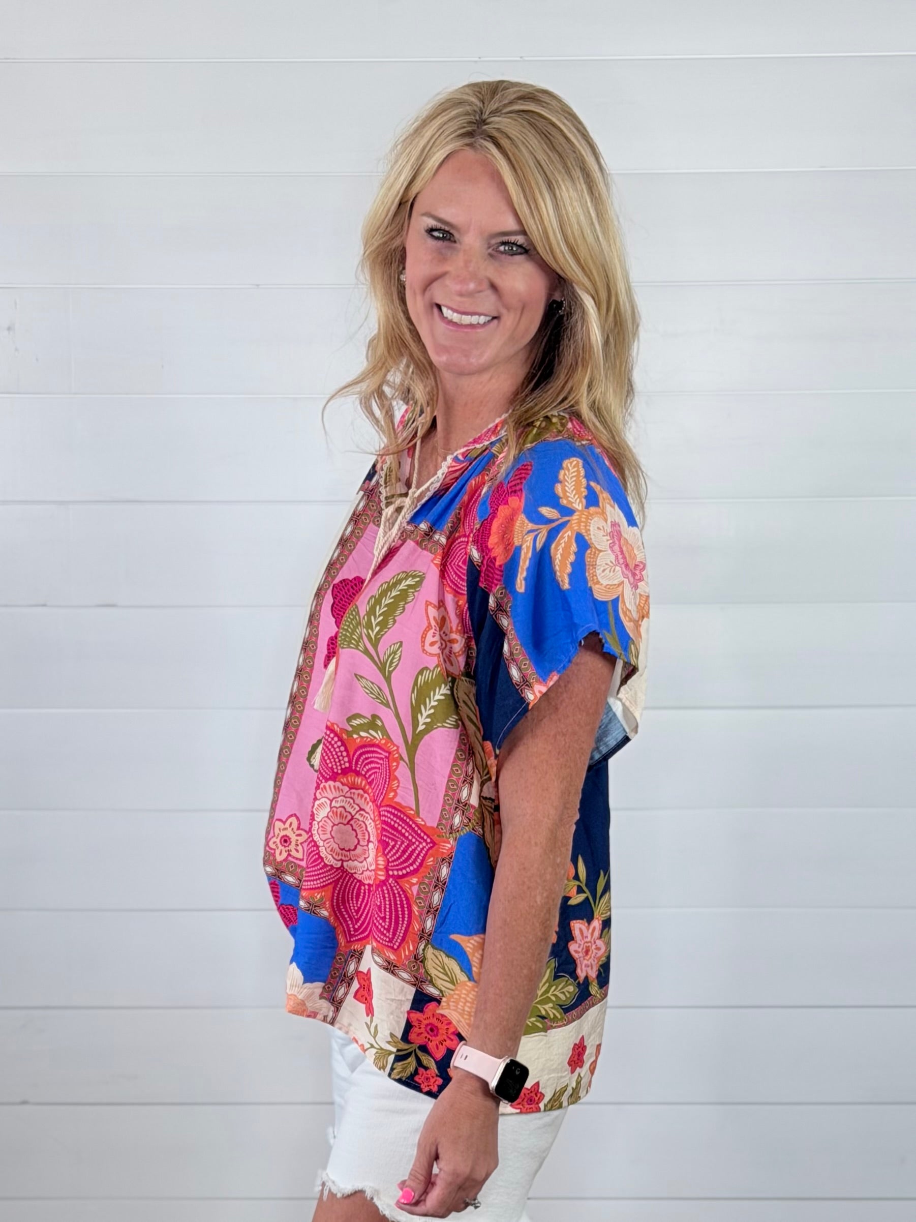 FLORAL PATCH TOP