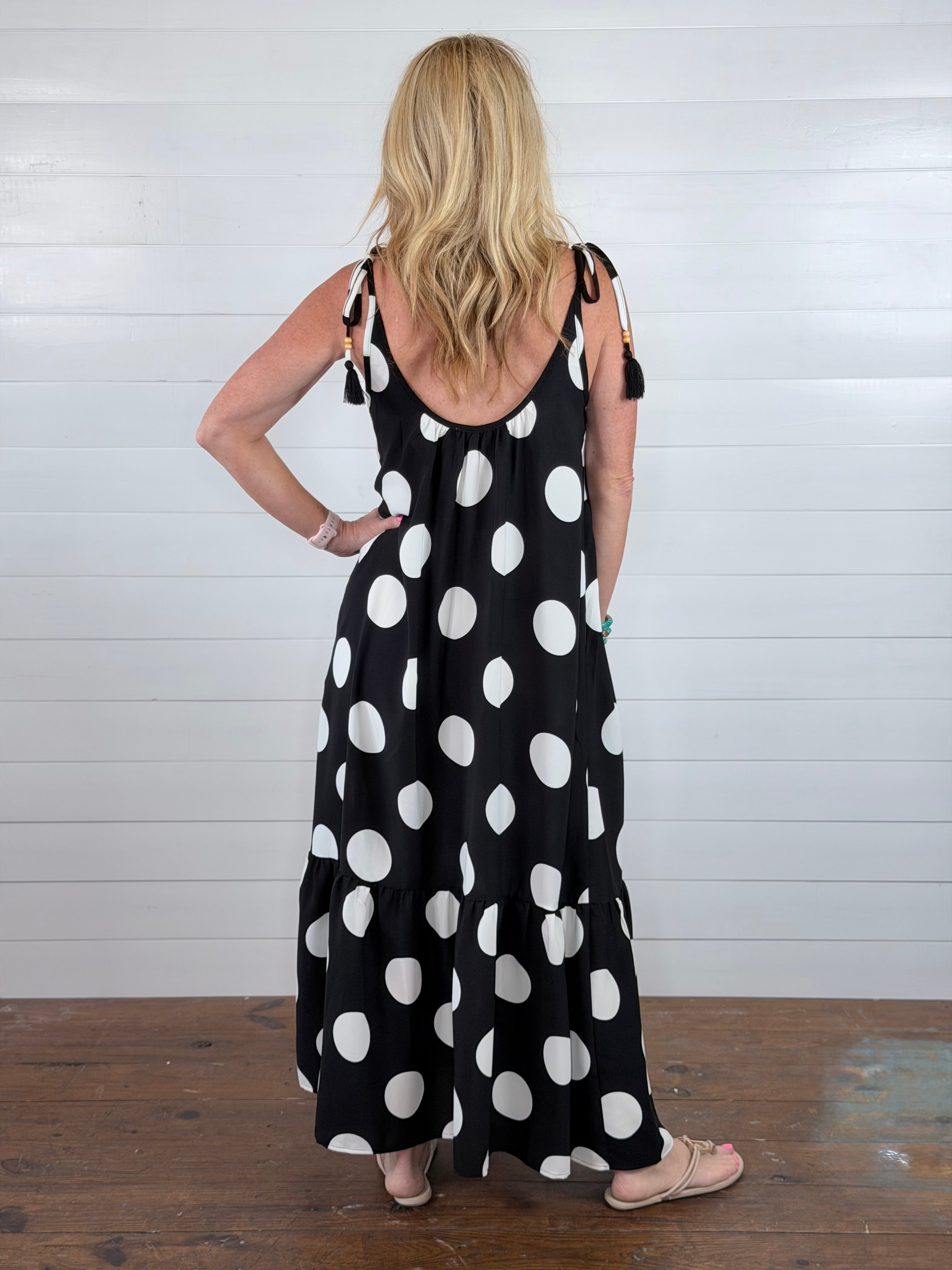 DOTTED MAXI DRESS