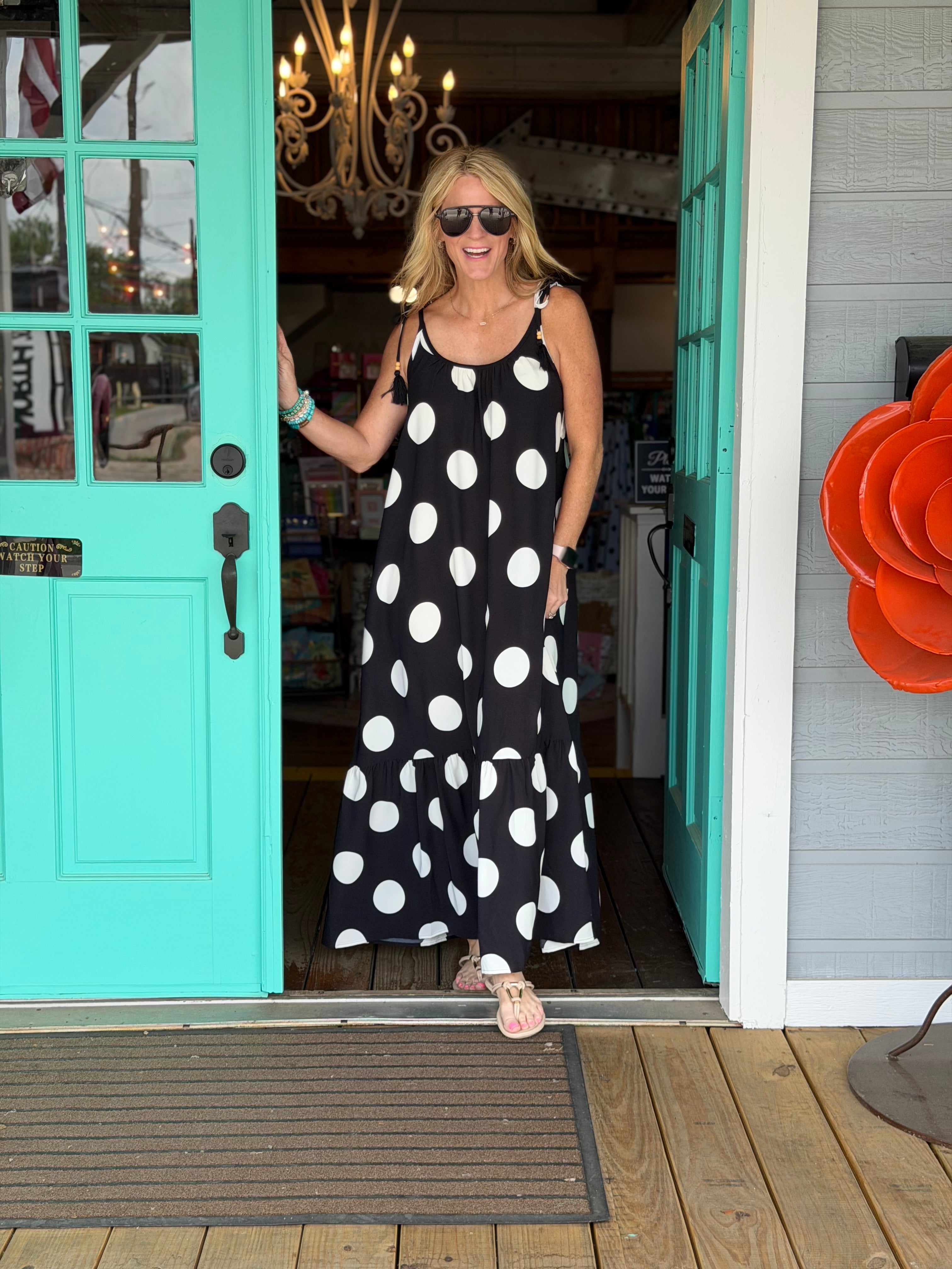 DOTTED MAXI DRESS
