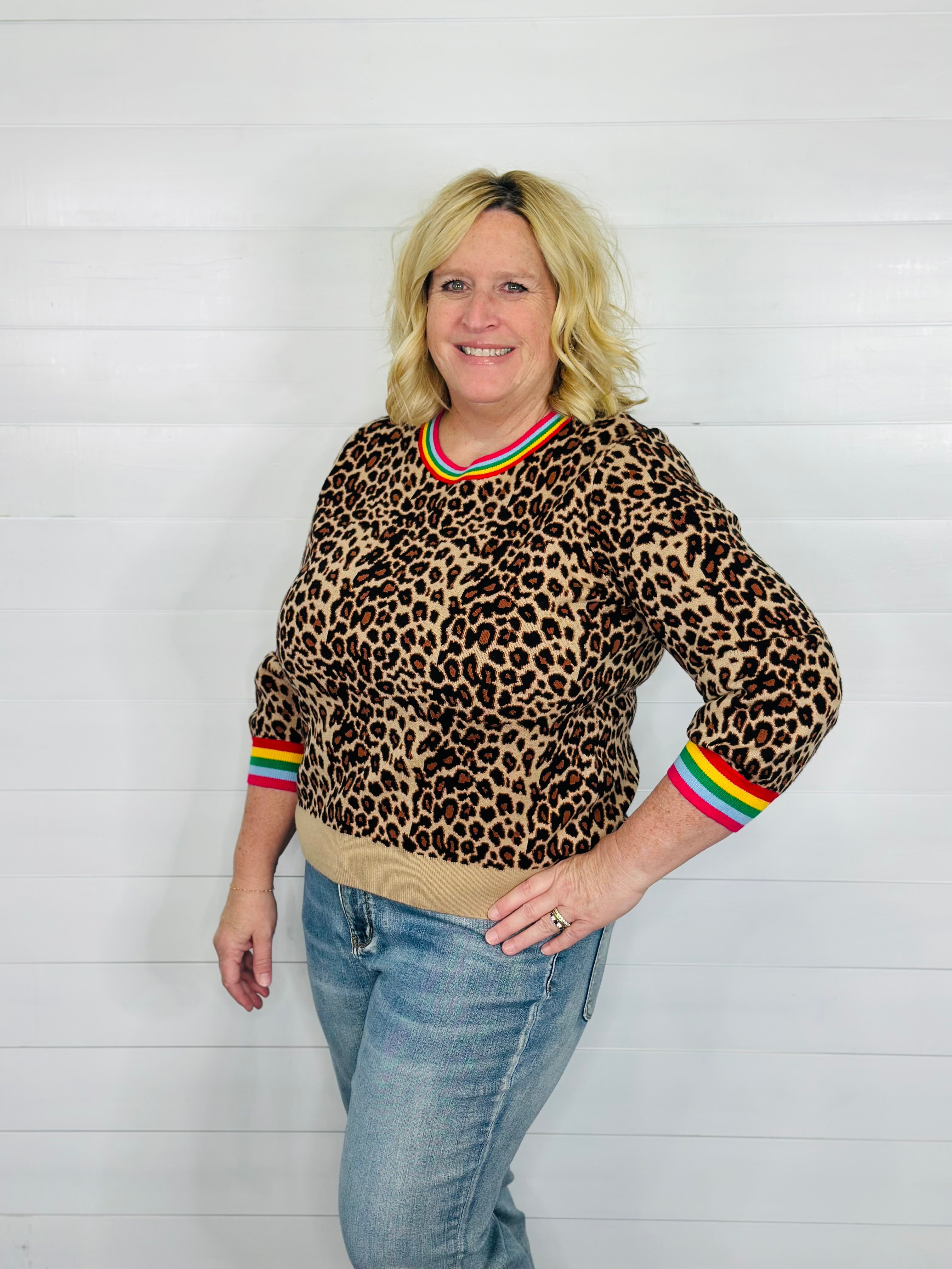 PLAYFUL CHEETAH SWEATER