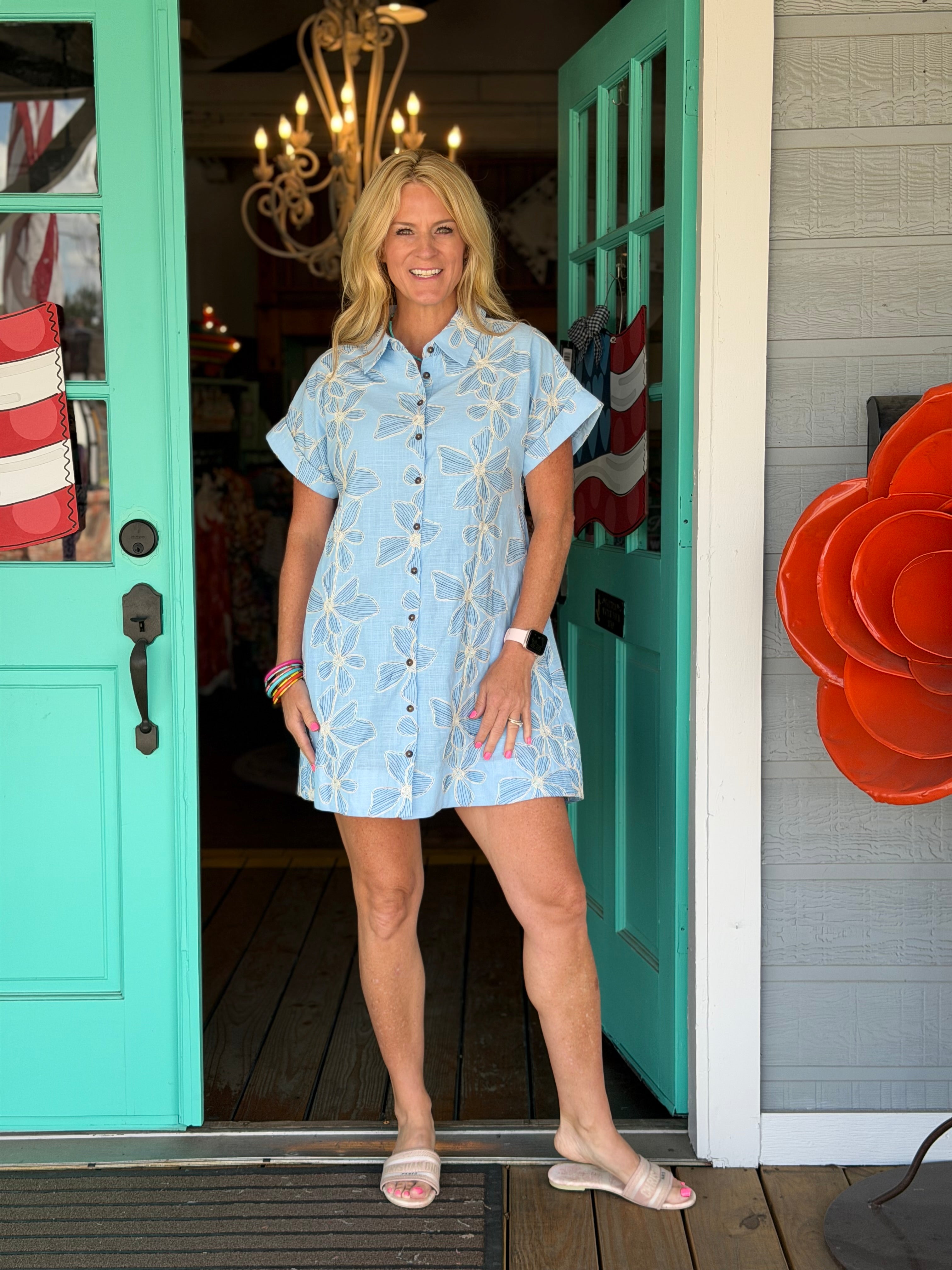 EMMA EMBROIDERED DRESS