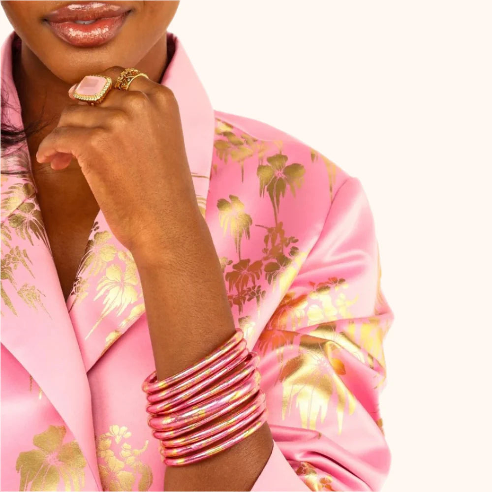 KOI ROSE ALL WEATHER BANGLES-LARGE