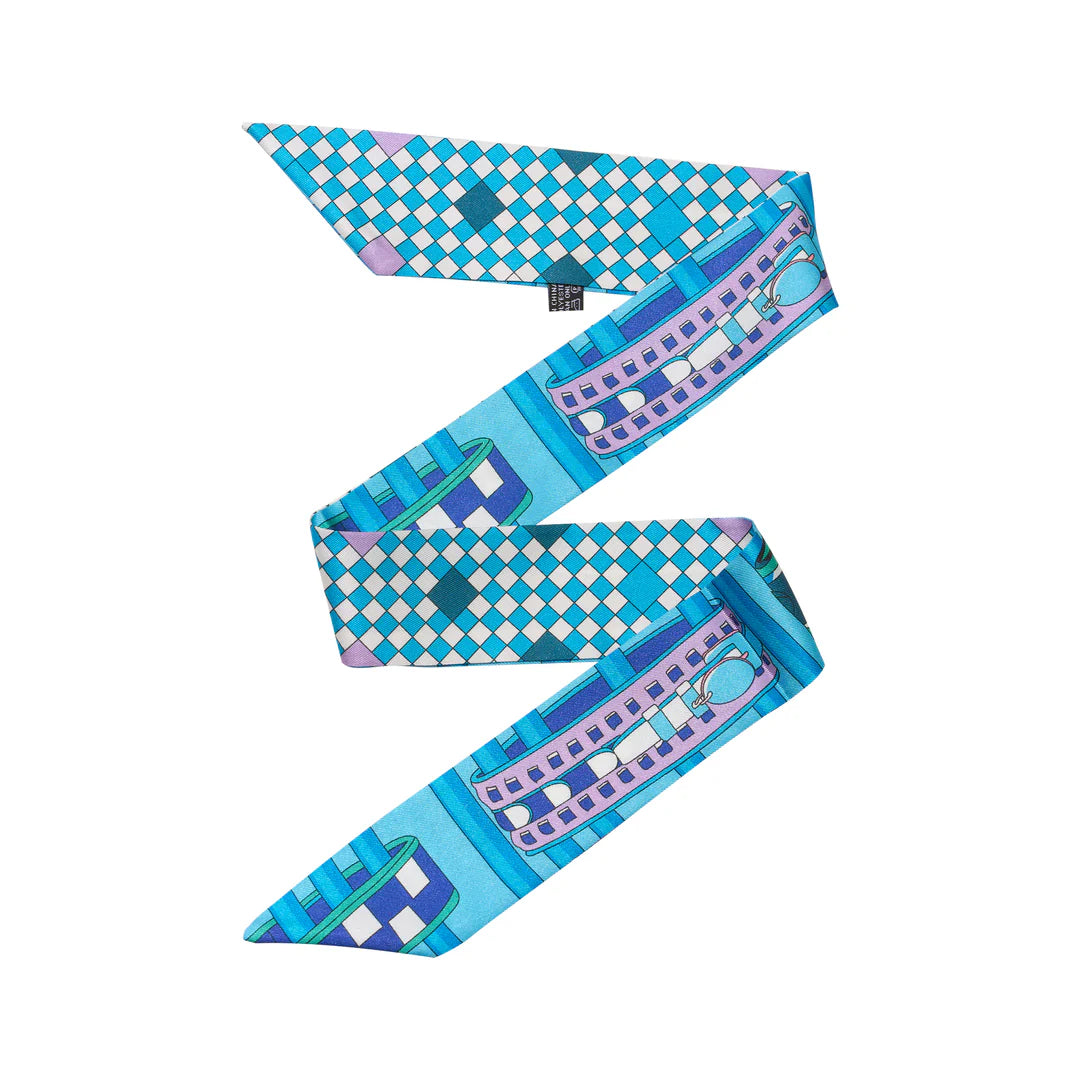 PARIS TWILLY SCARF-BLUE