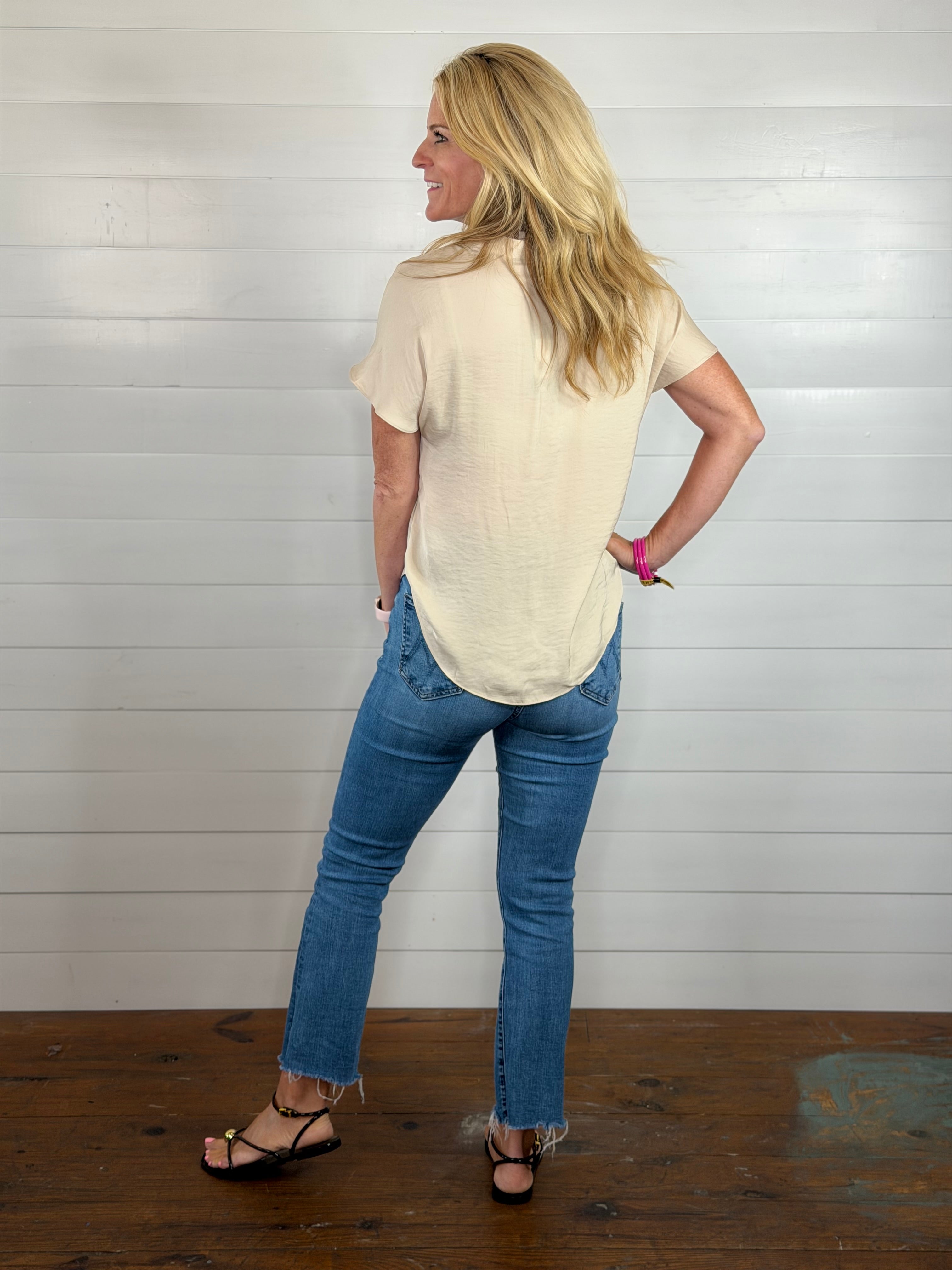 TINSLEY BLOUSE-ECRU
