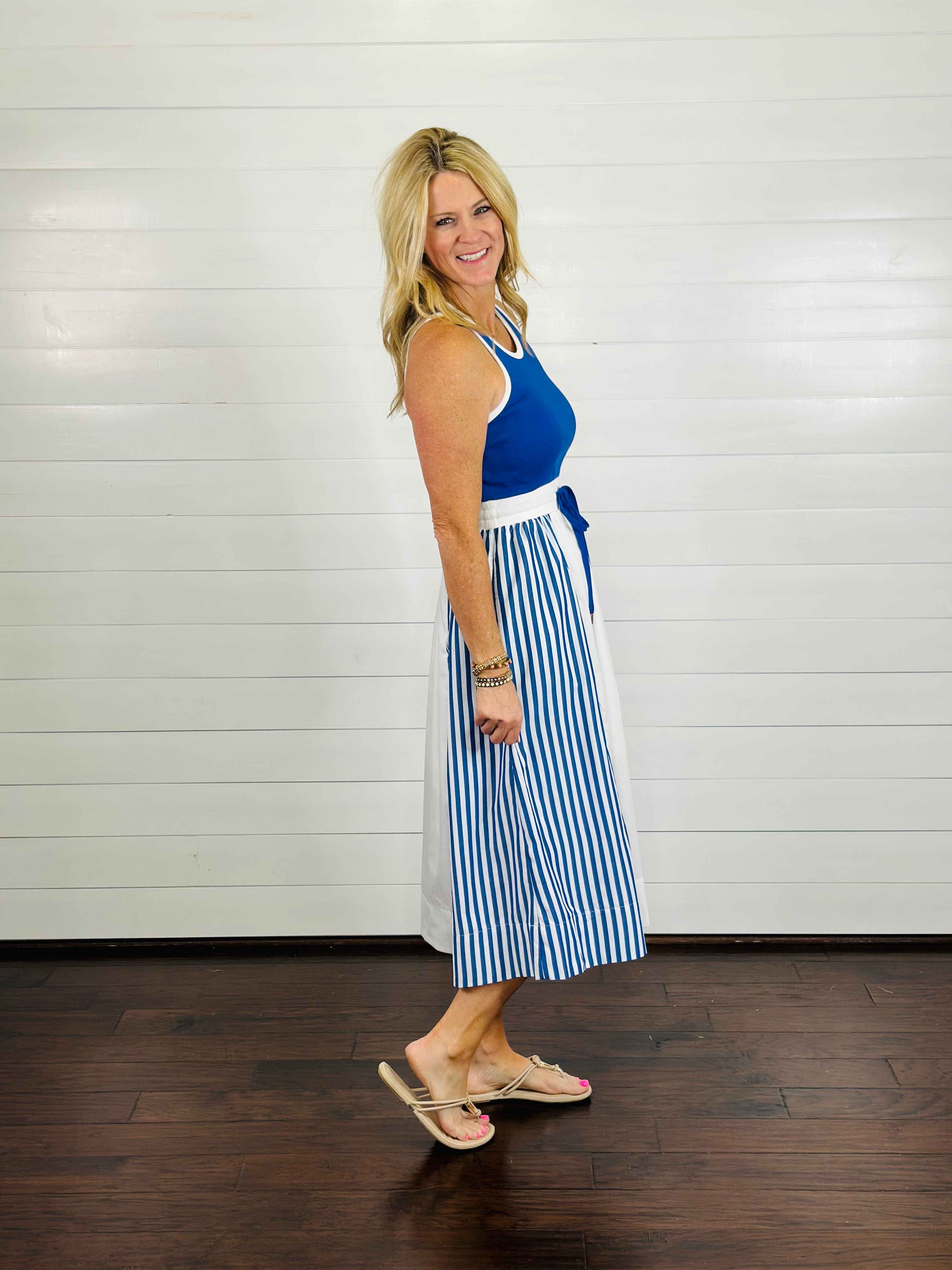 SPRING FLING DRESS-BLUE