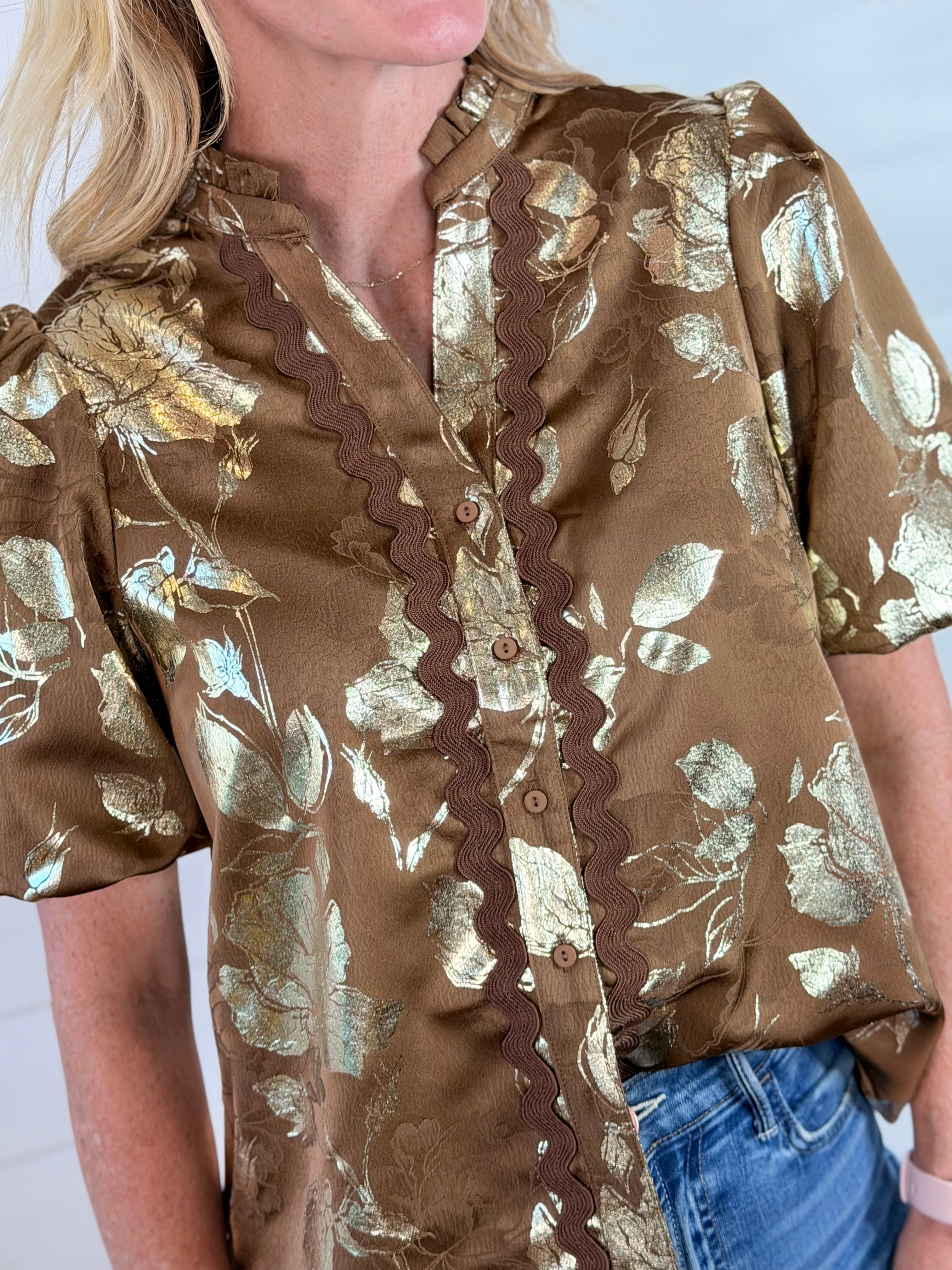 GILDED FLORAL TOP