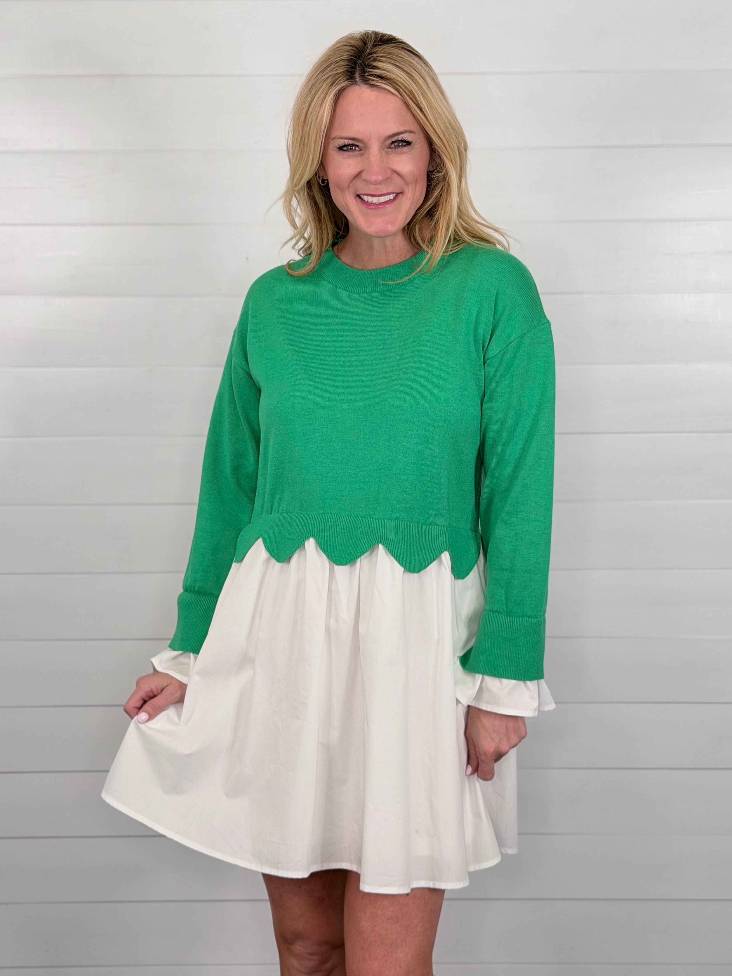 SWEET SCALLOPED DRESS