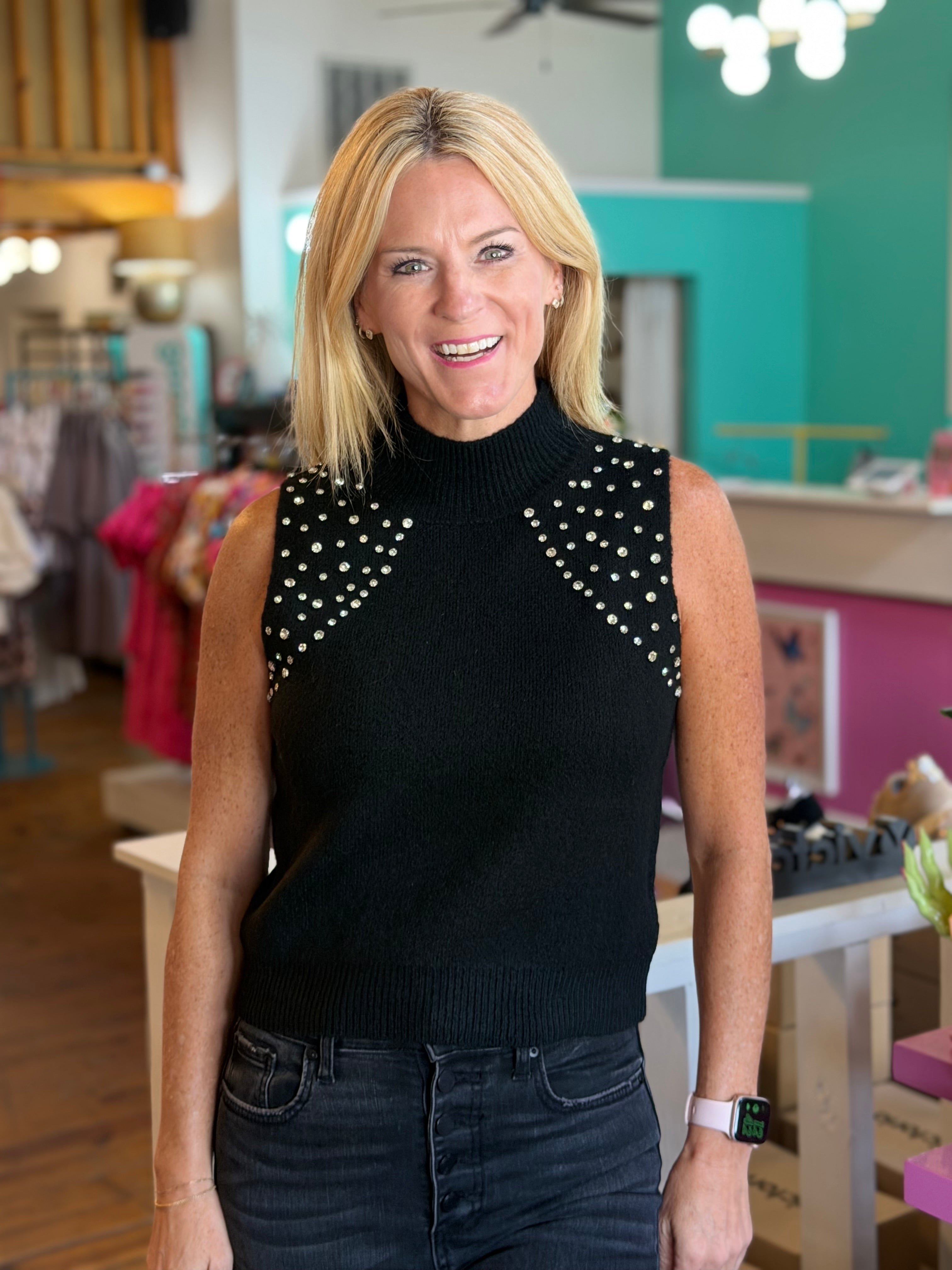 GLAM GIRL SWEATER-BLACK