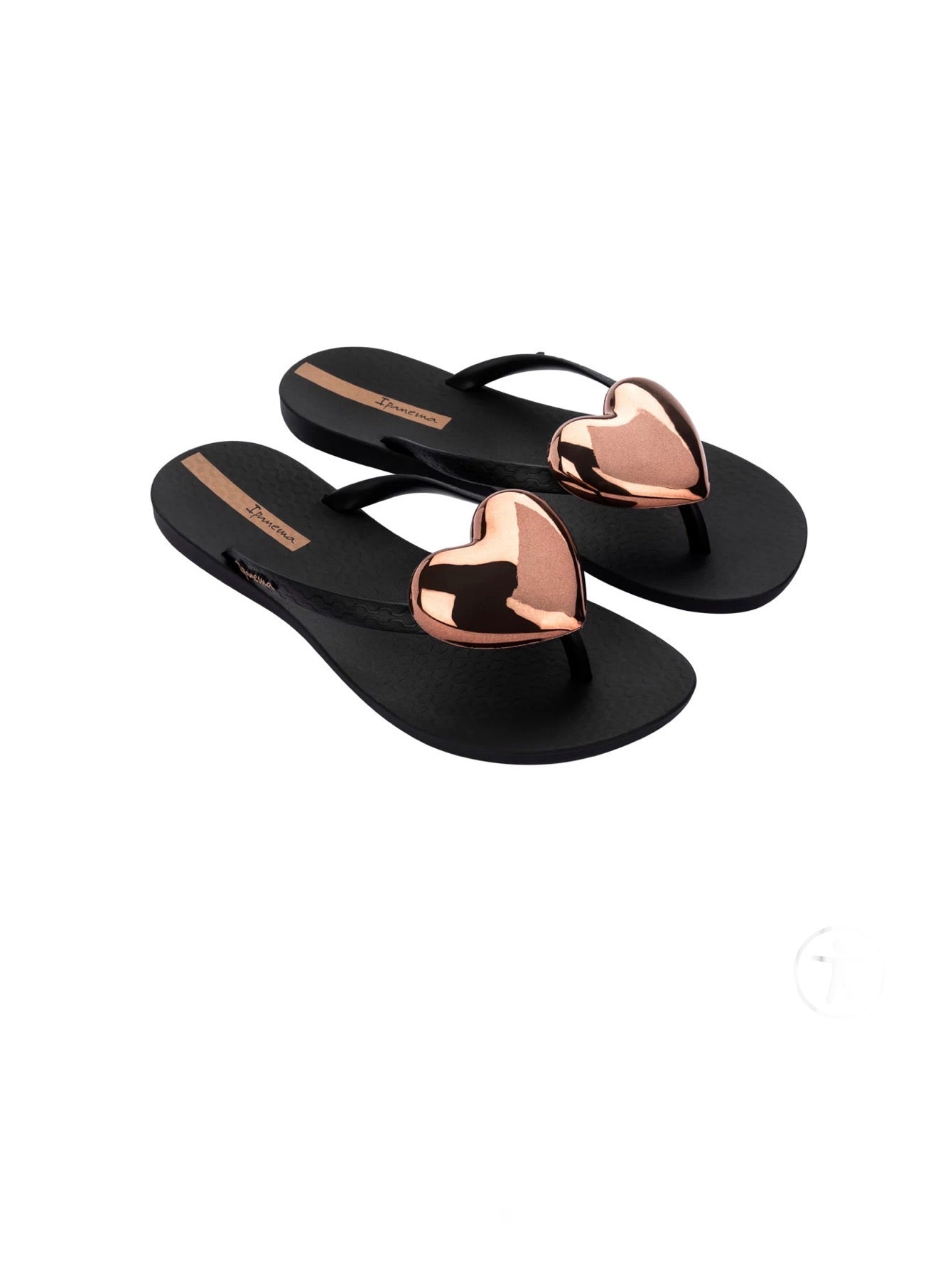 IPANEMA HEART FLIP FLOP-BLACK