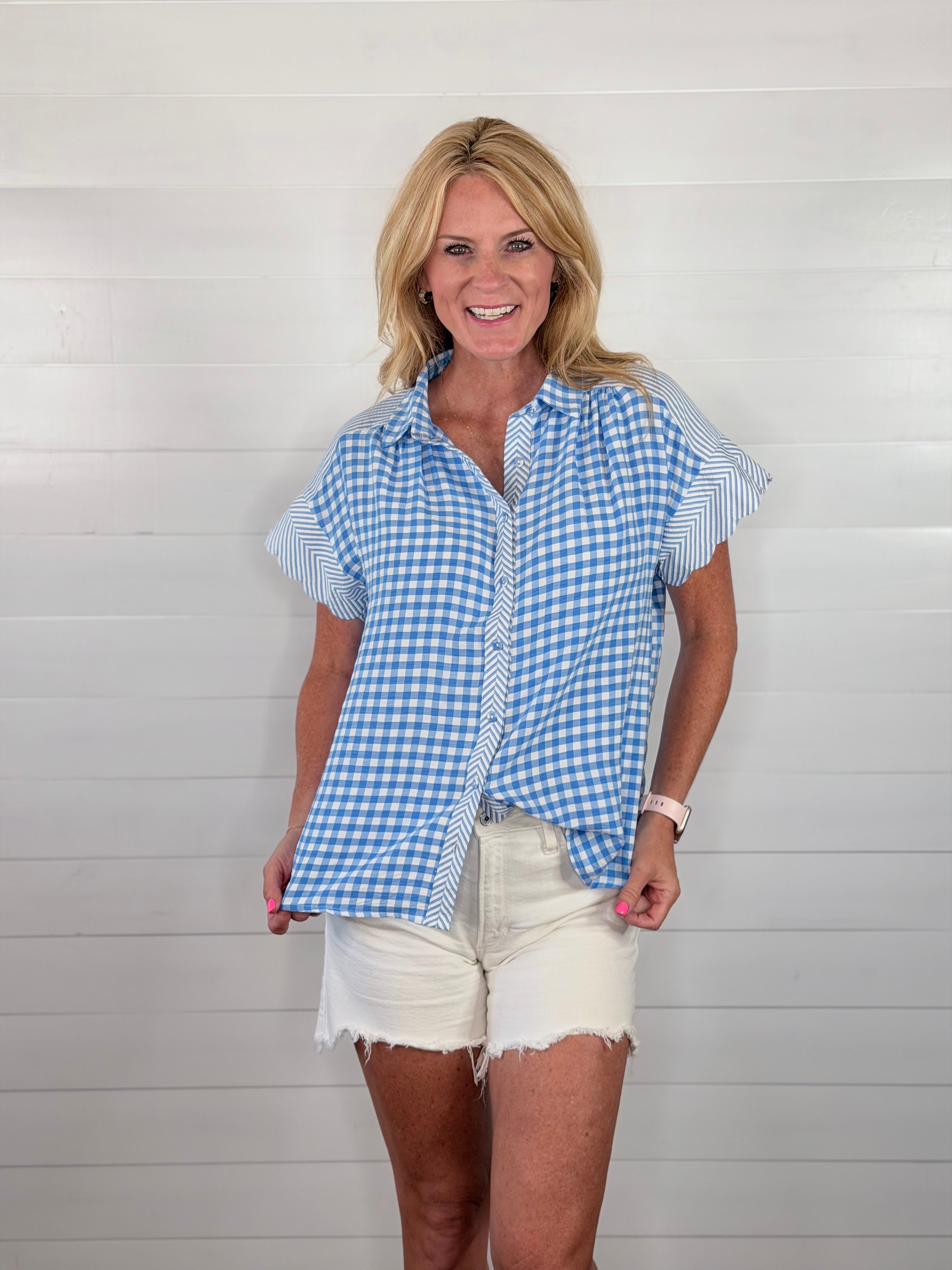 QUINN BLUE TOP