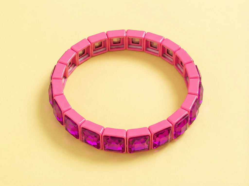 LIBBY SQUARE BRACELET-PINK
