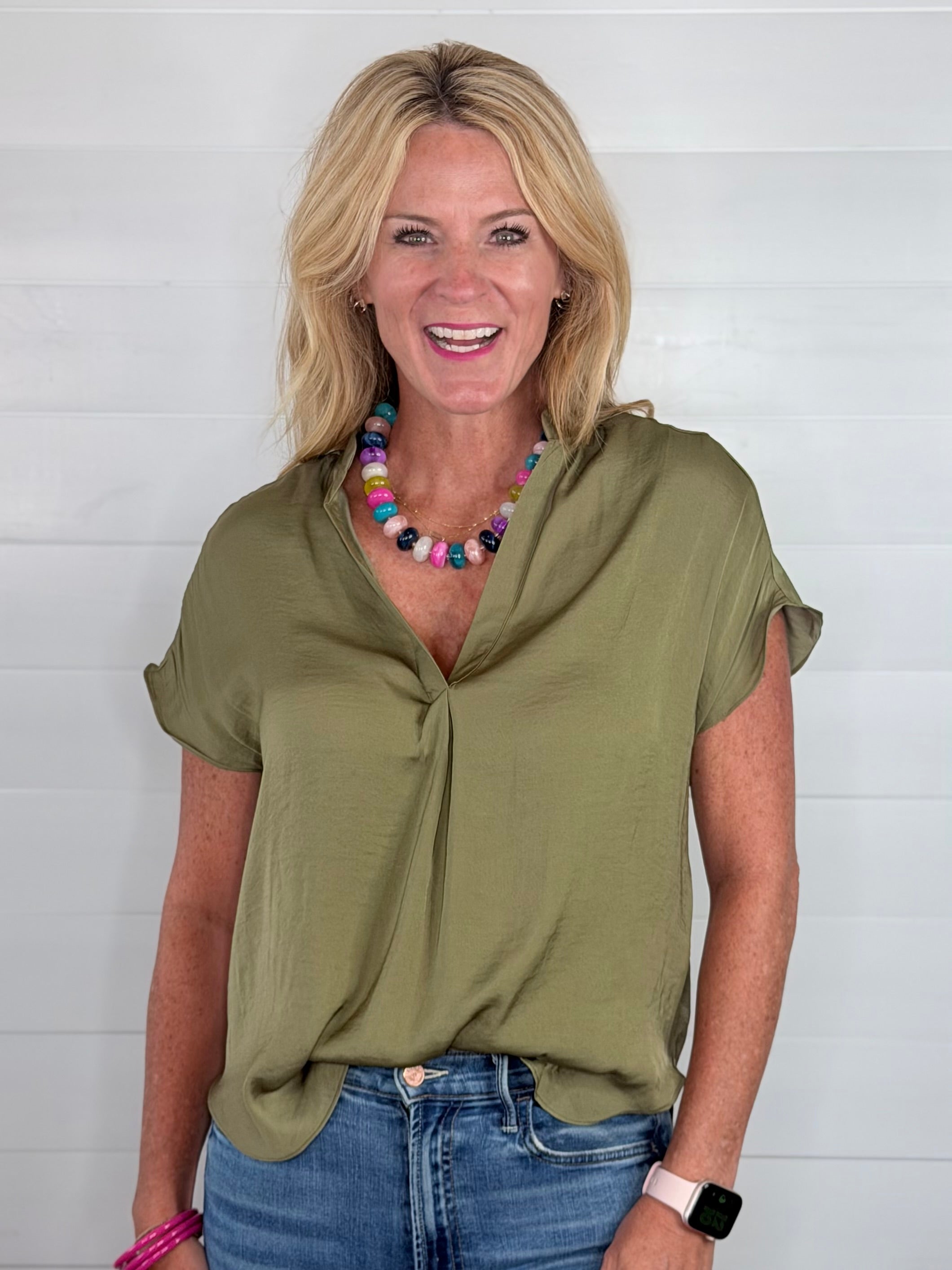 TINSLEY BLOUSE-OLIVE