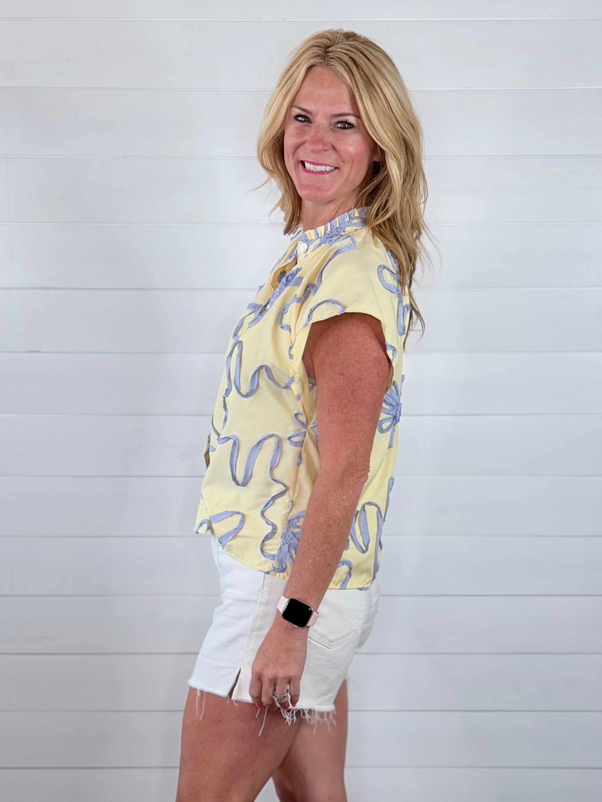 FLORAL RIBBON TOP