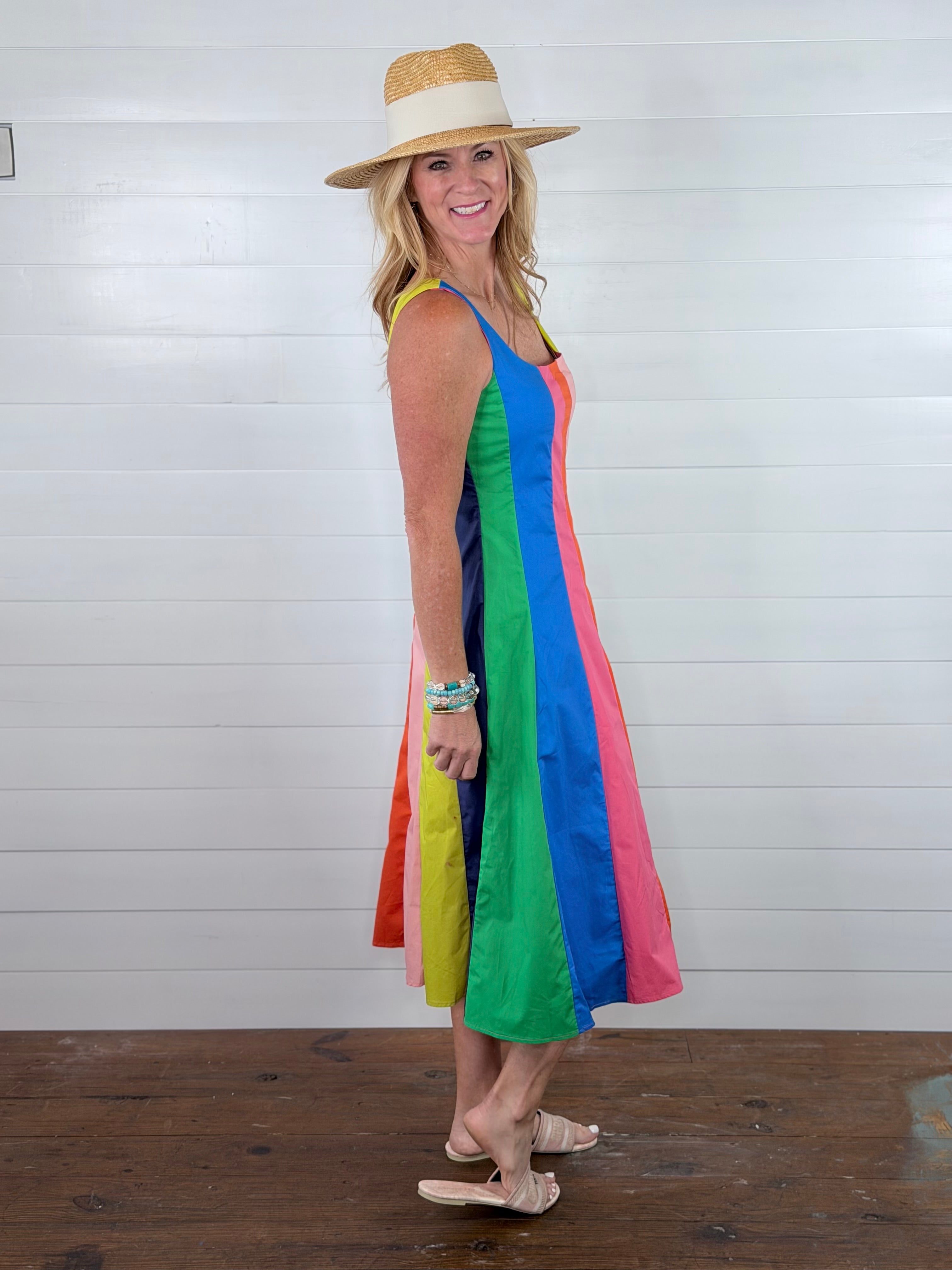 RAINBOW STRIPED DRESS