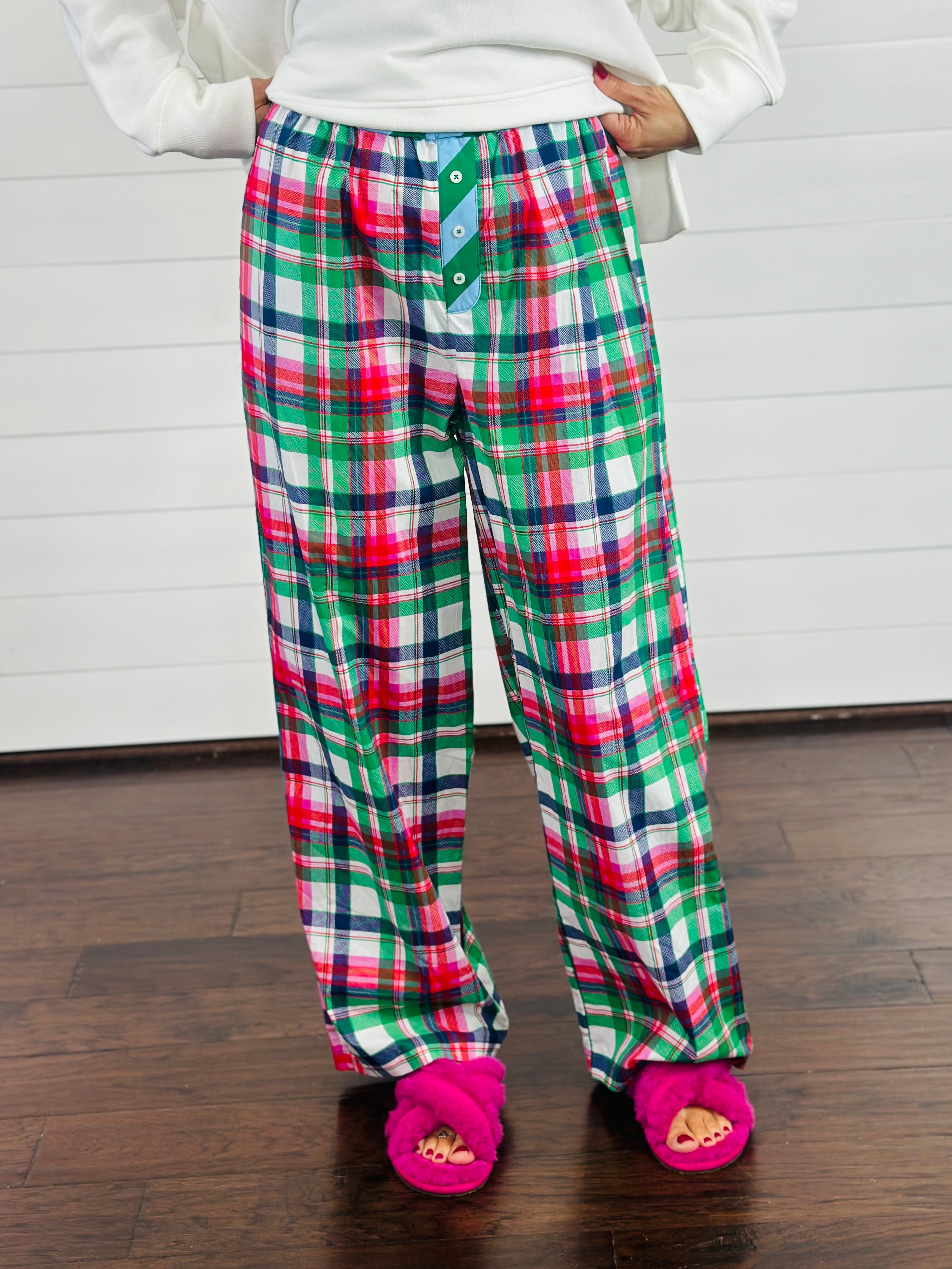 PLAID BOXER PANT-MULTI