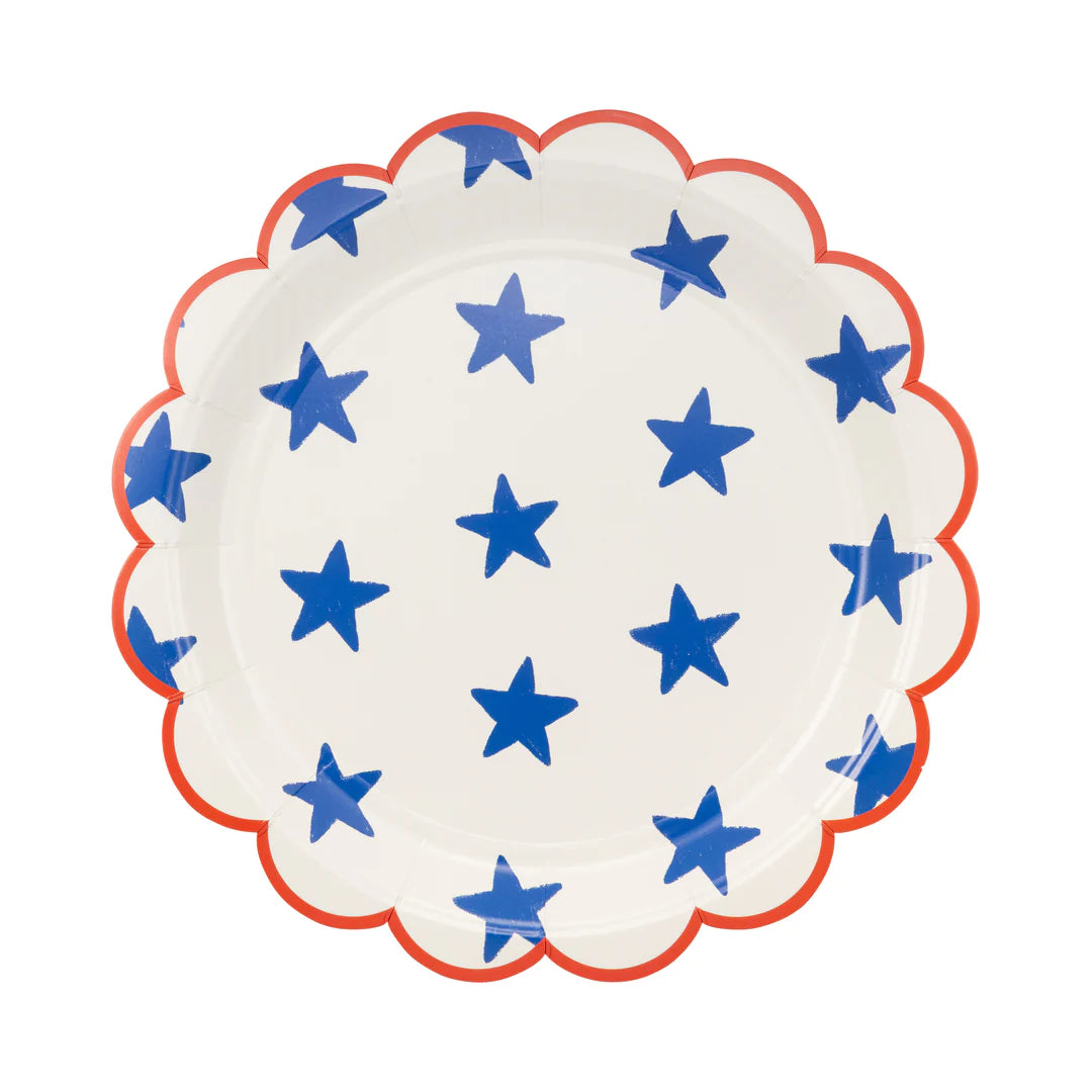 BLUE STARS PAPER PLATE