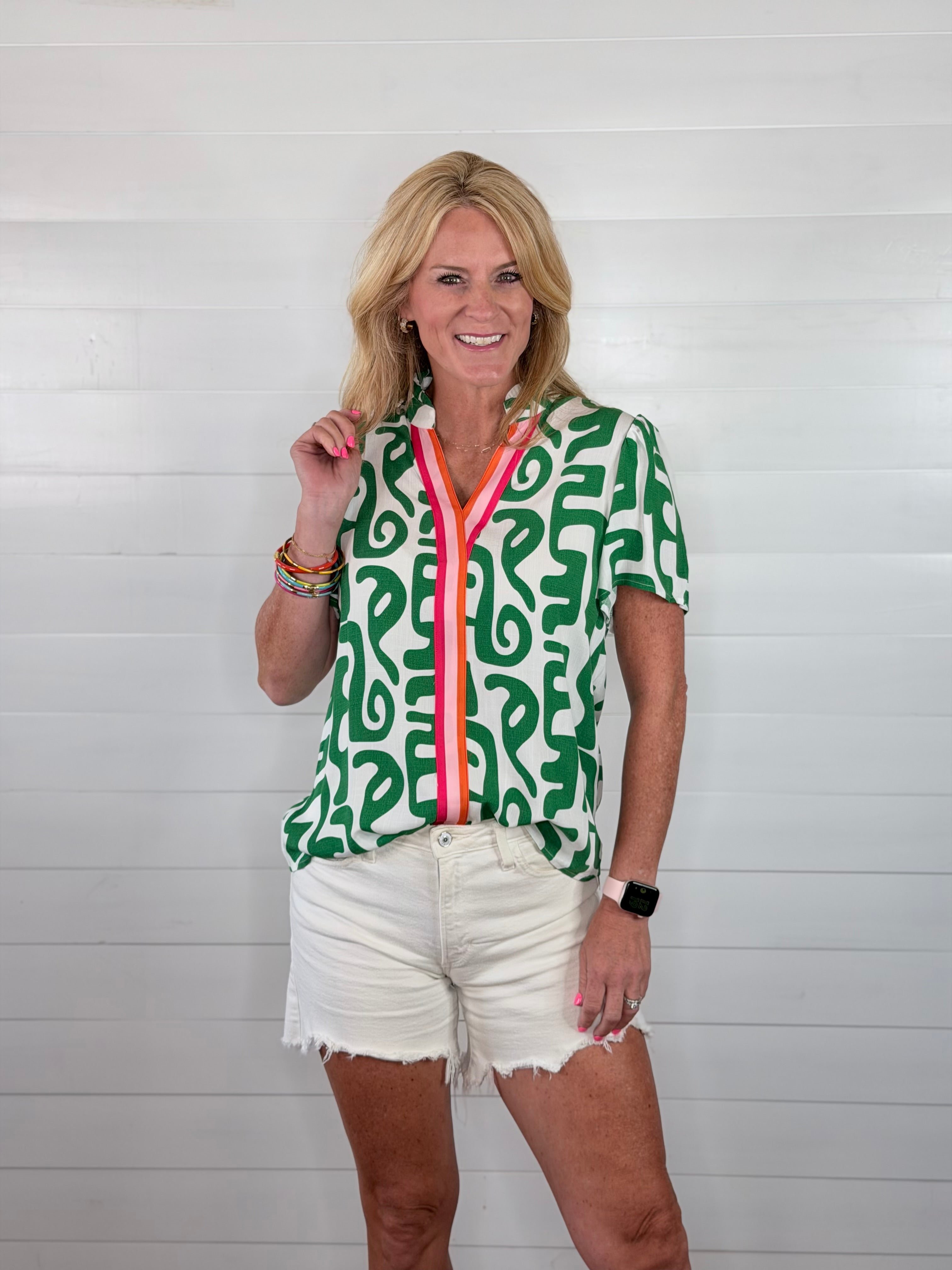 ABSTRACT SWIRL TOP