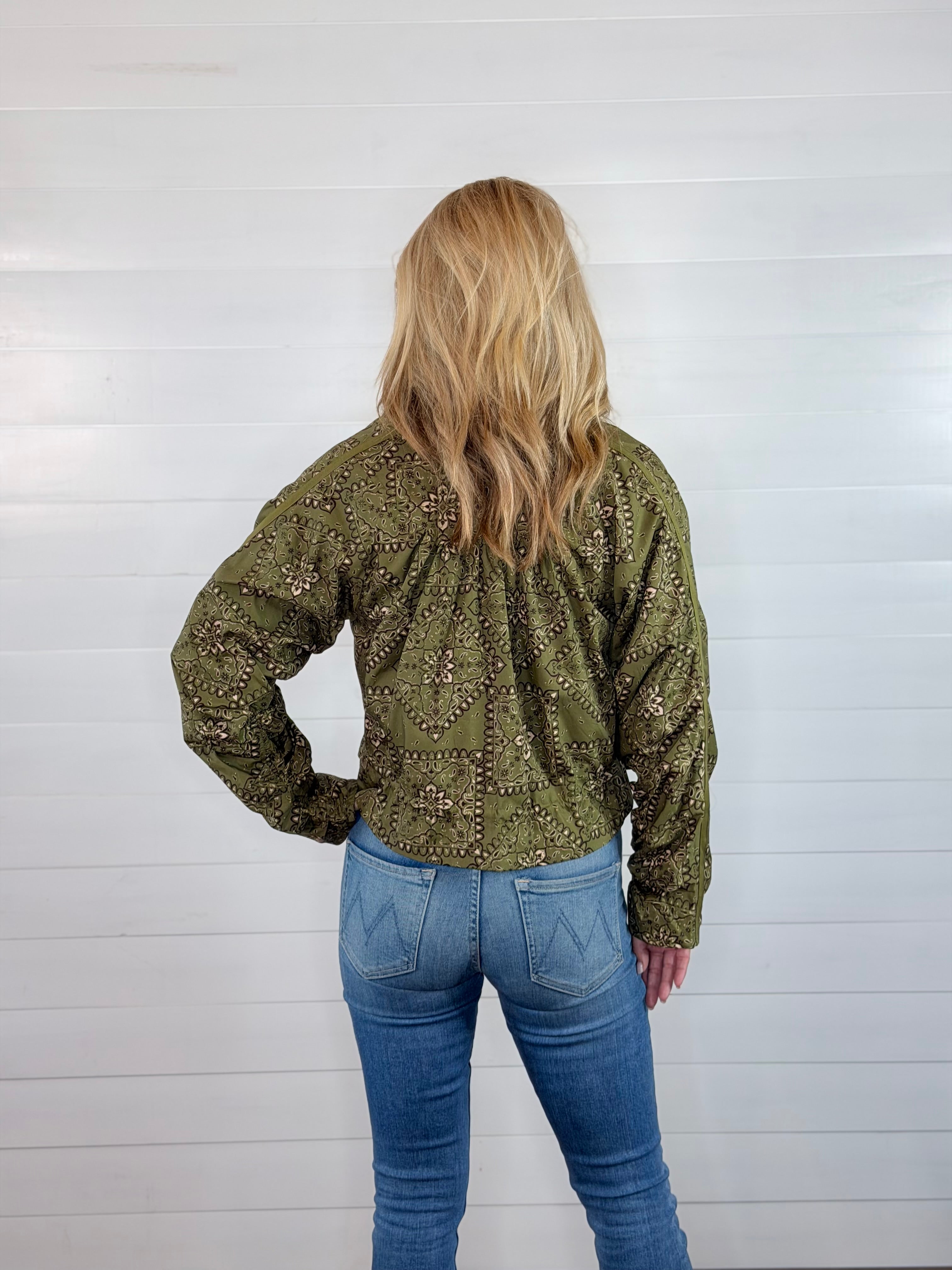 OLIVE BANDANA JACKET