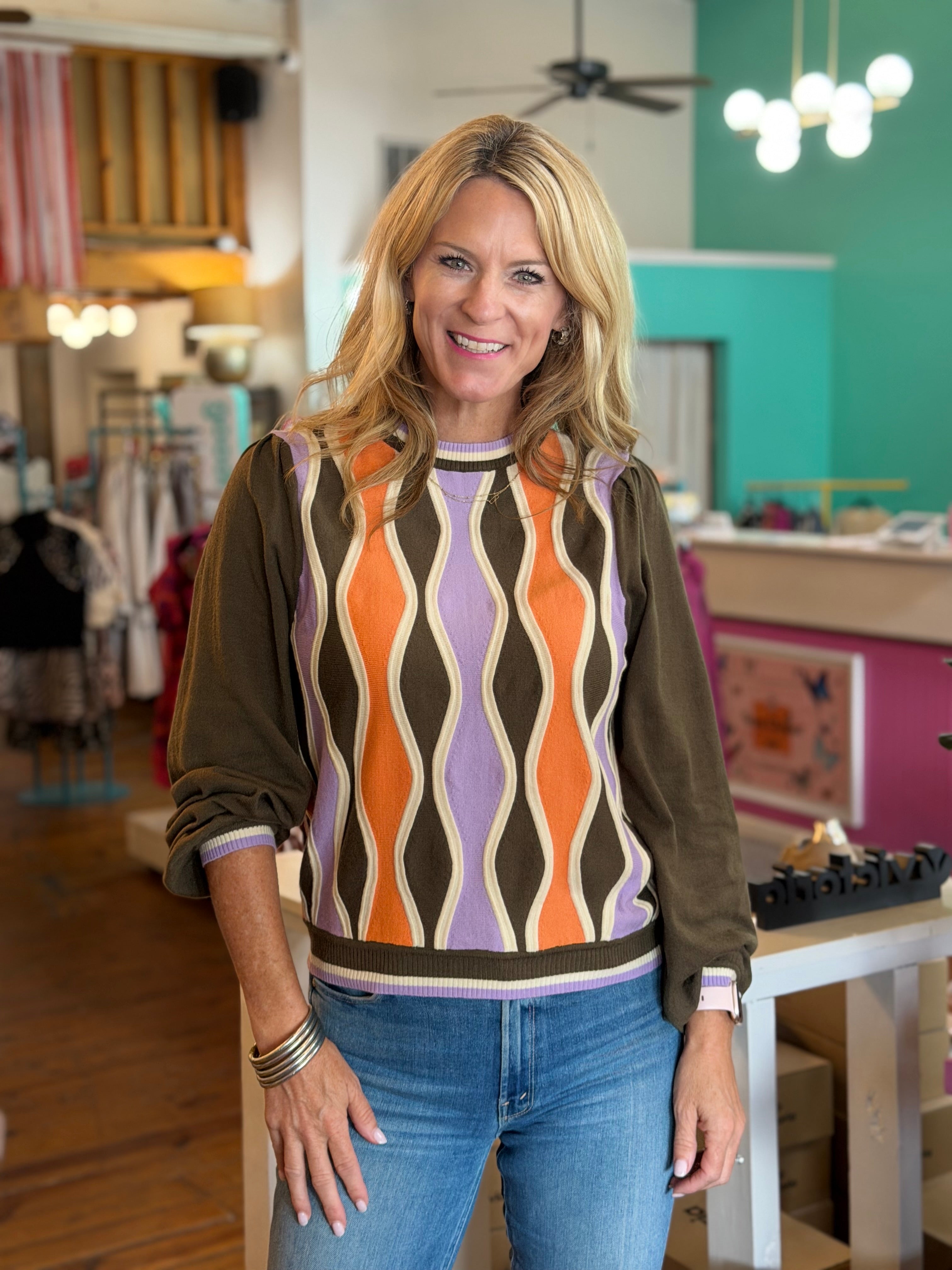 WAVES OF COLOR SWEATER