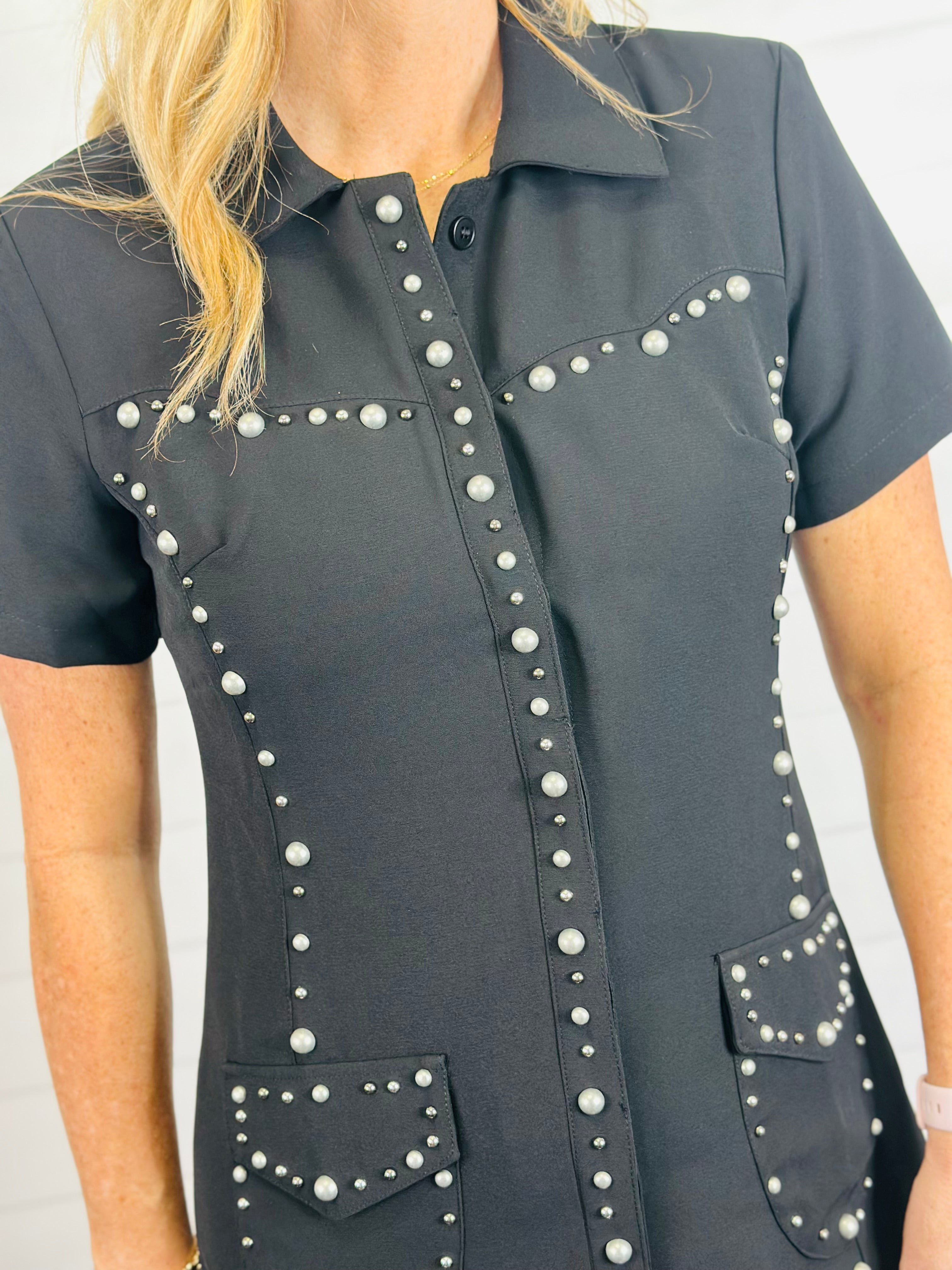 PRISCILLA STUDDED DRESS