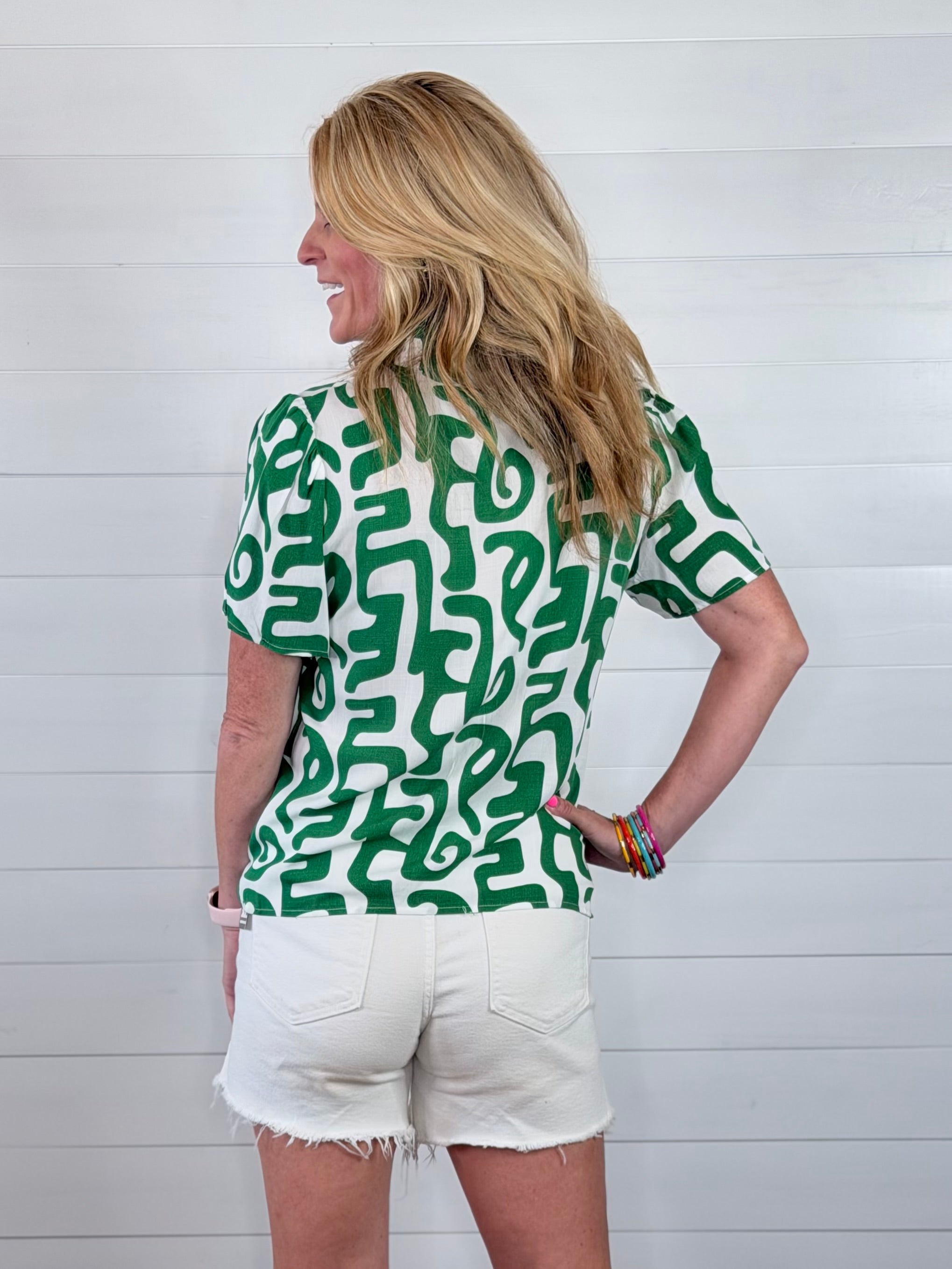 ABSTRACT SWIRL TOP