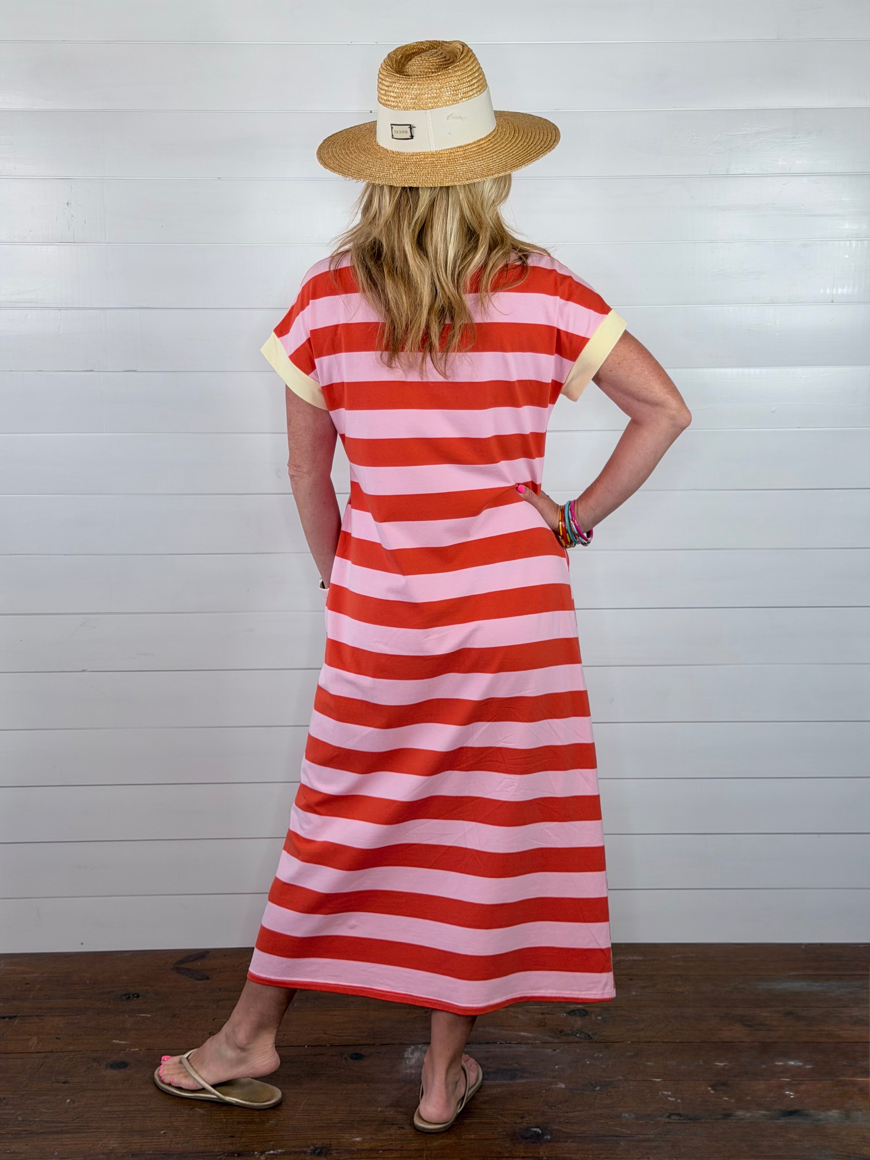 SUNSET STRIPES DRESS