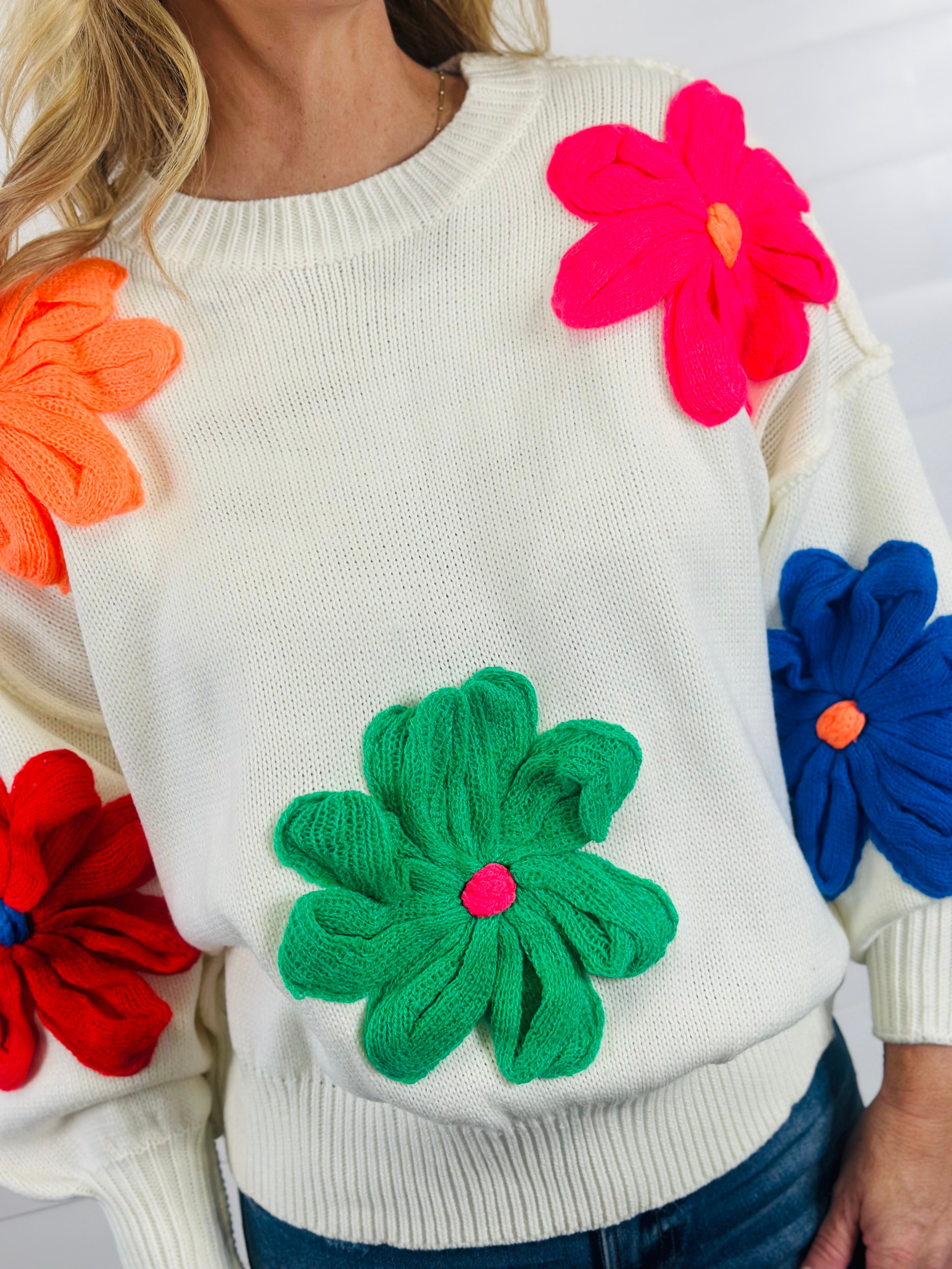 NEON BLOOMS SWEATER