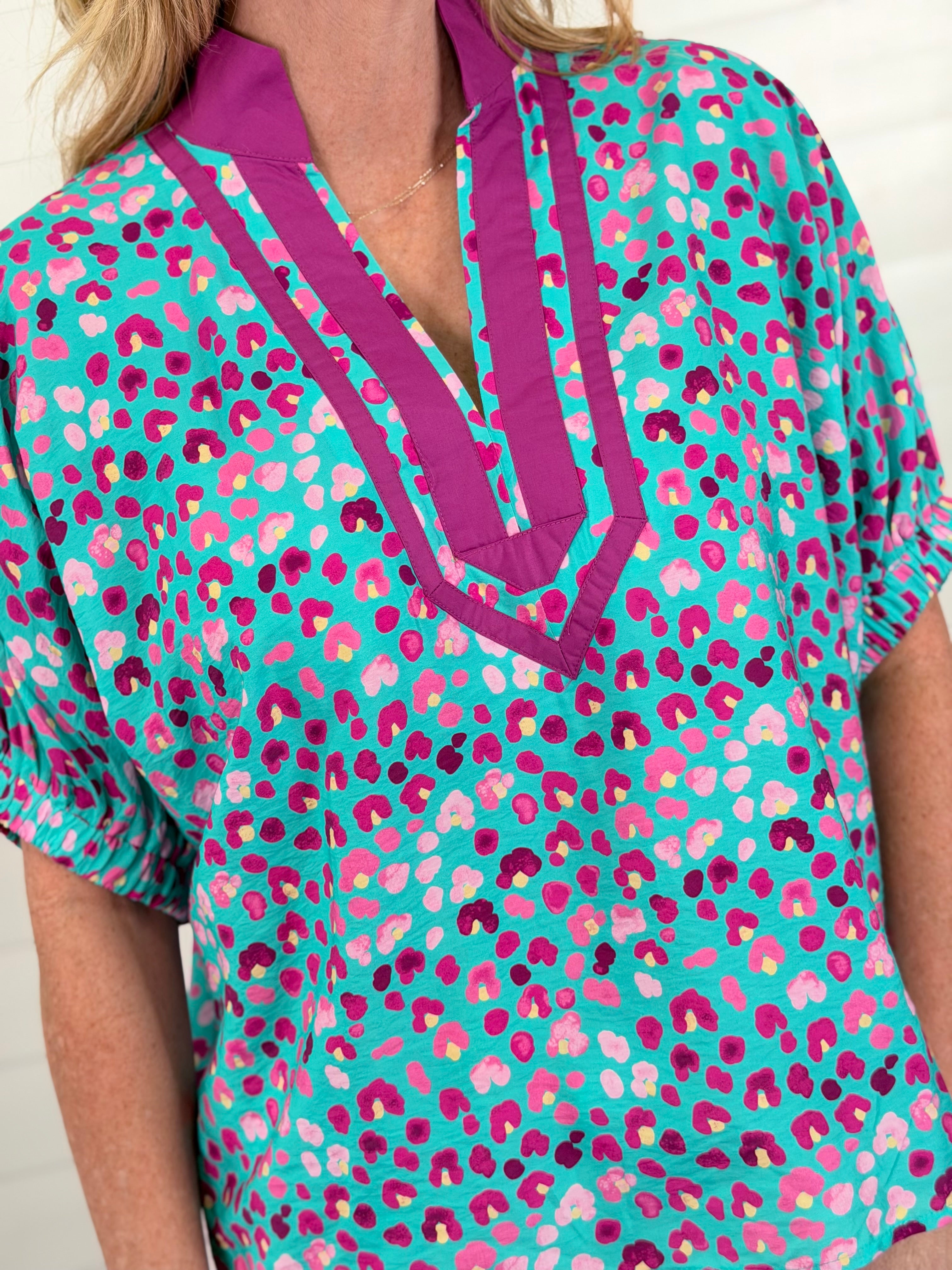 WILD ABOUT SPRING TOP-JADE