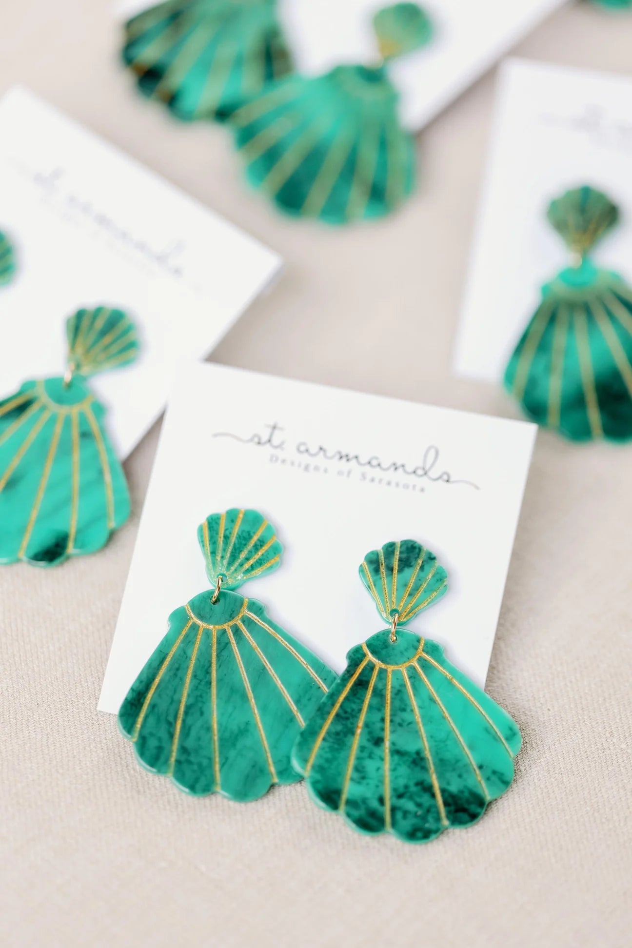 TURQUOISE SHELL EARRINGS