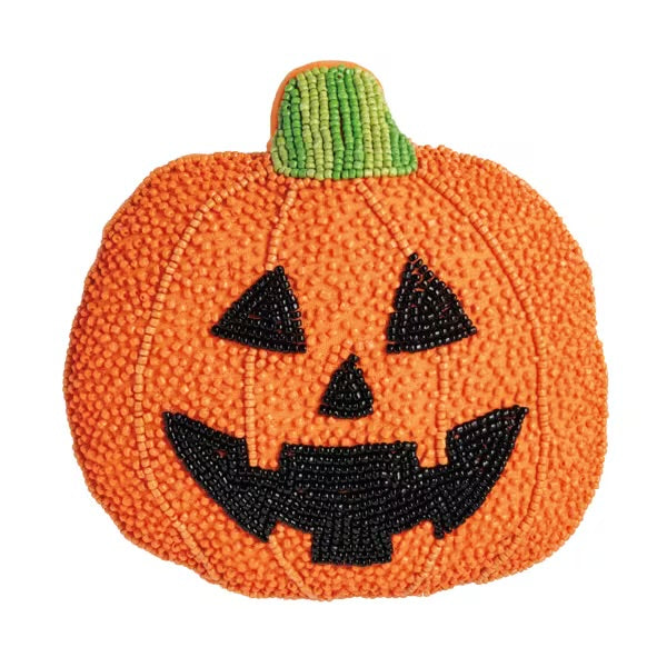 PUMPKIN MINI BEADED PILLOW
