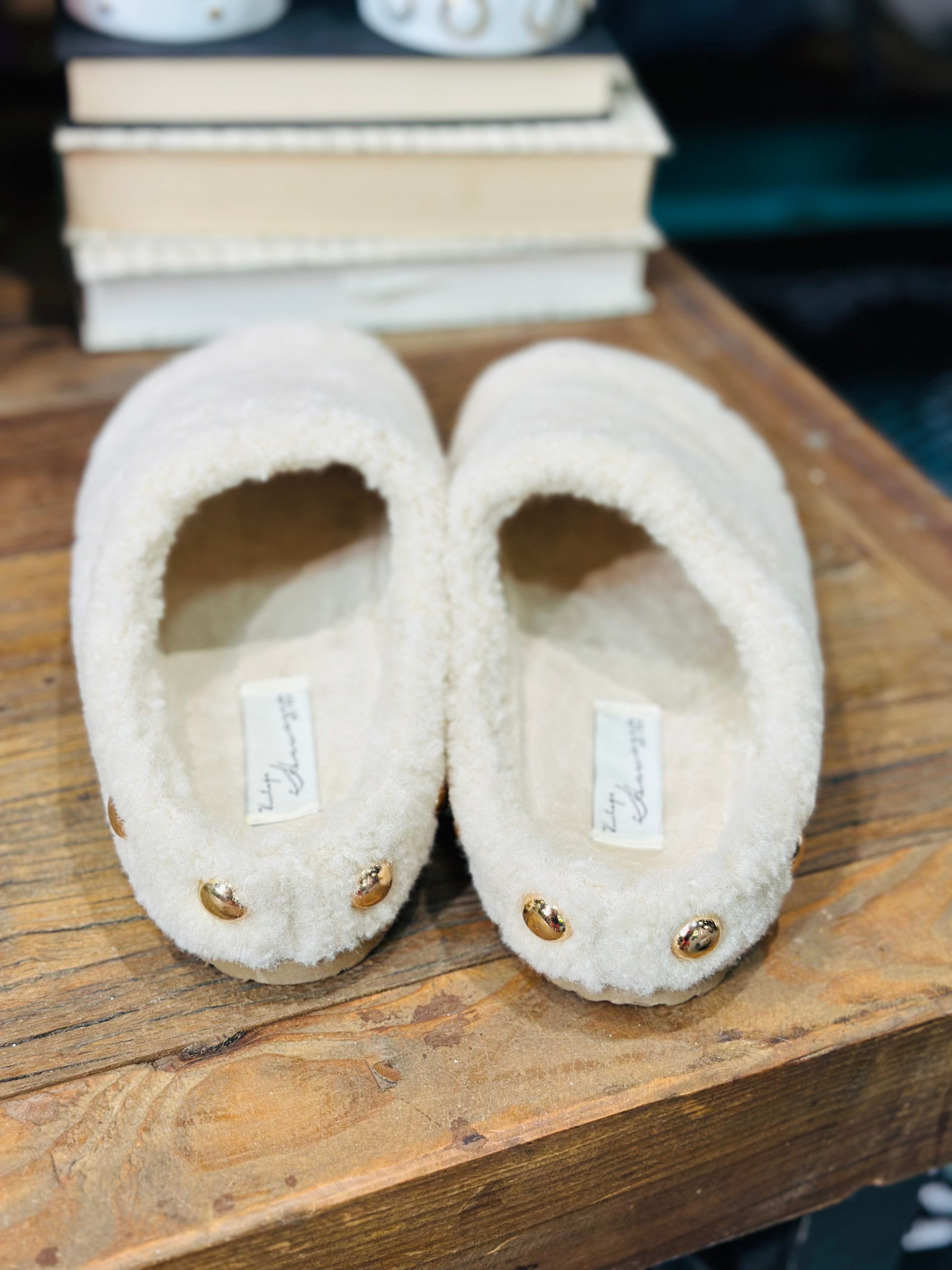 THRILL FLUFFY MULE-BEIGE