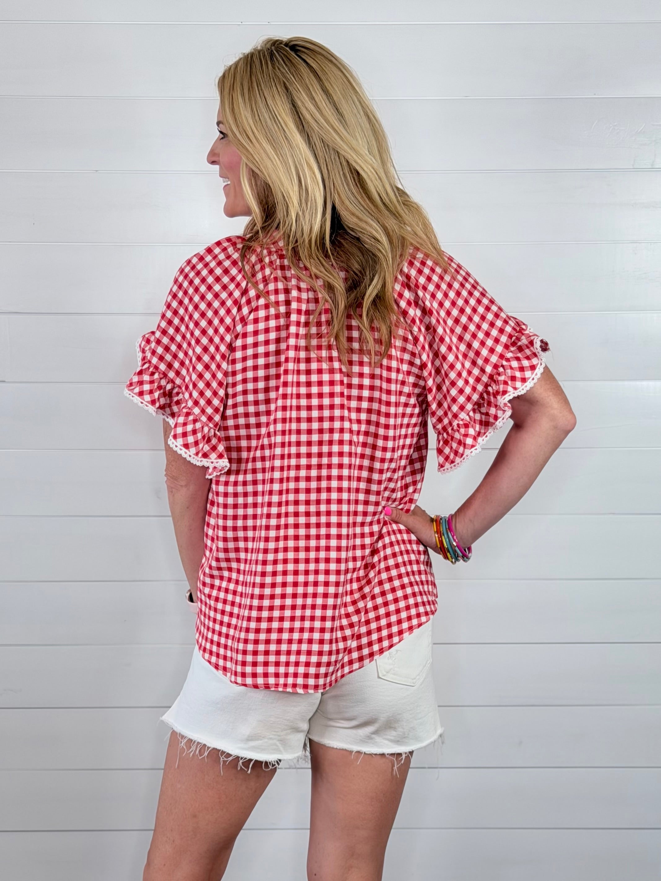 PRISSY RED TOP