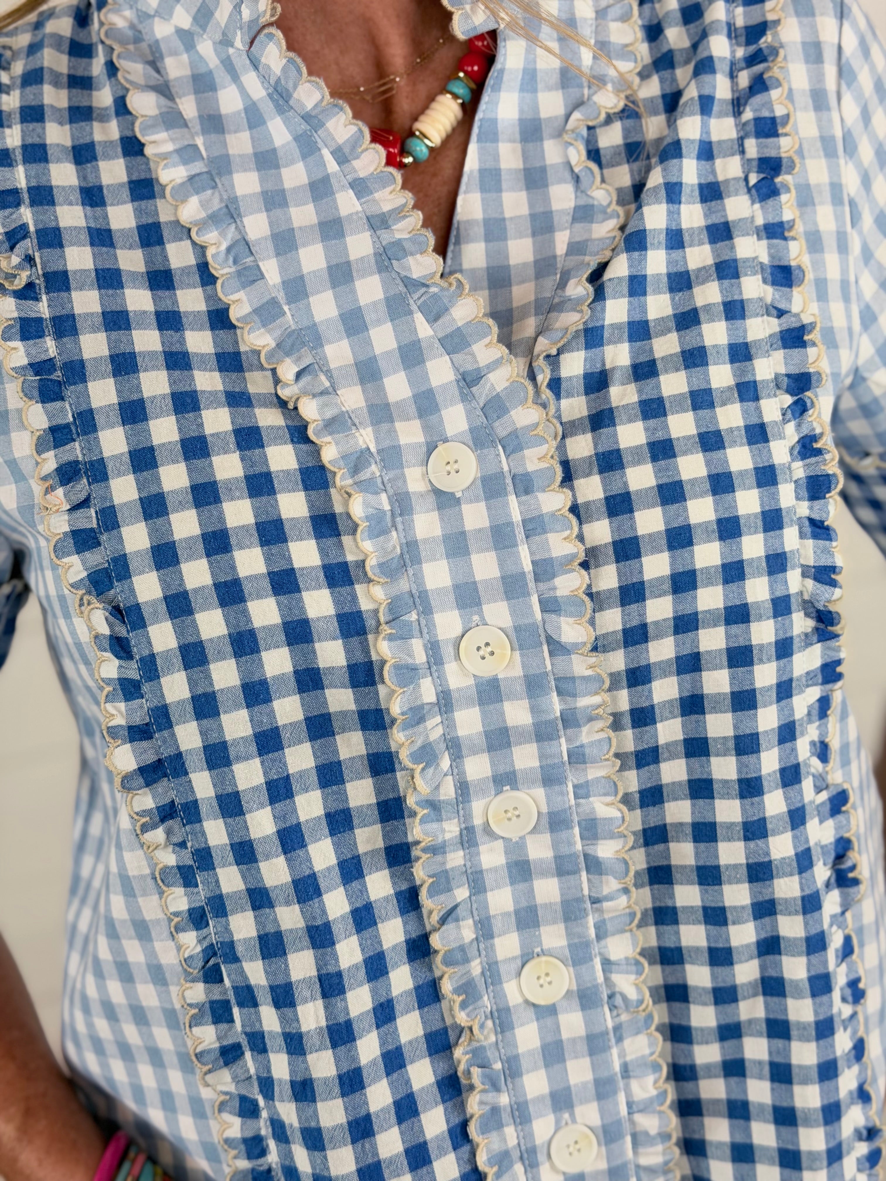 GINGHAM BLUES TOP