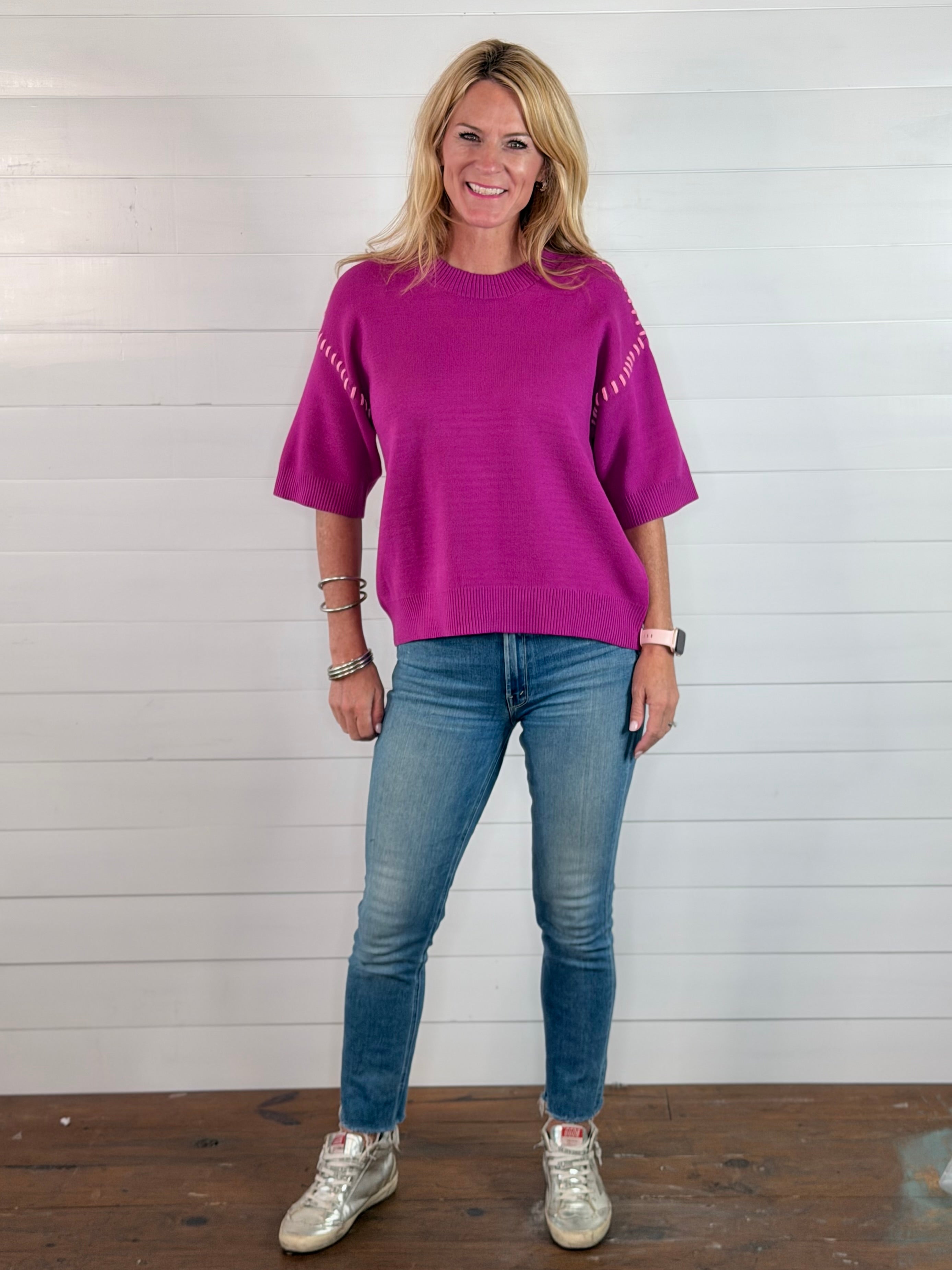 MORGAN MAGENTA SWEATER