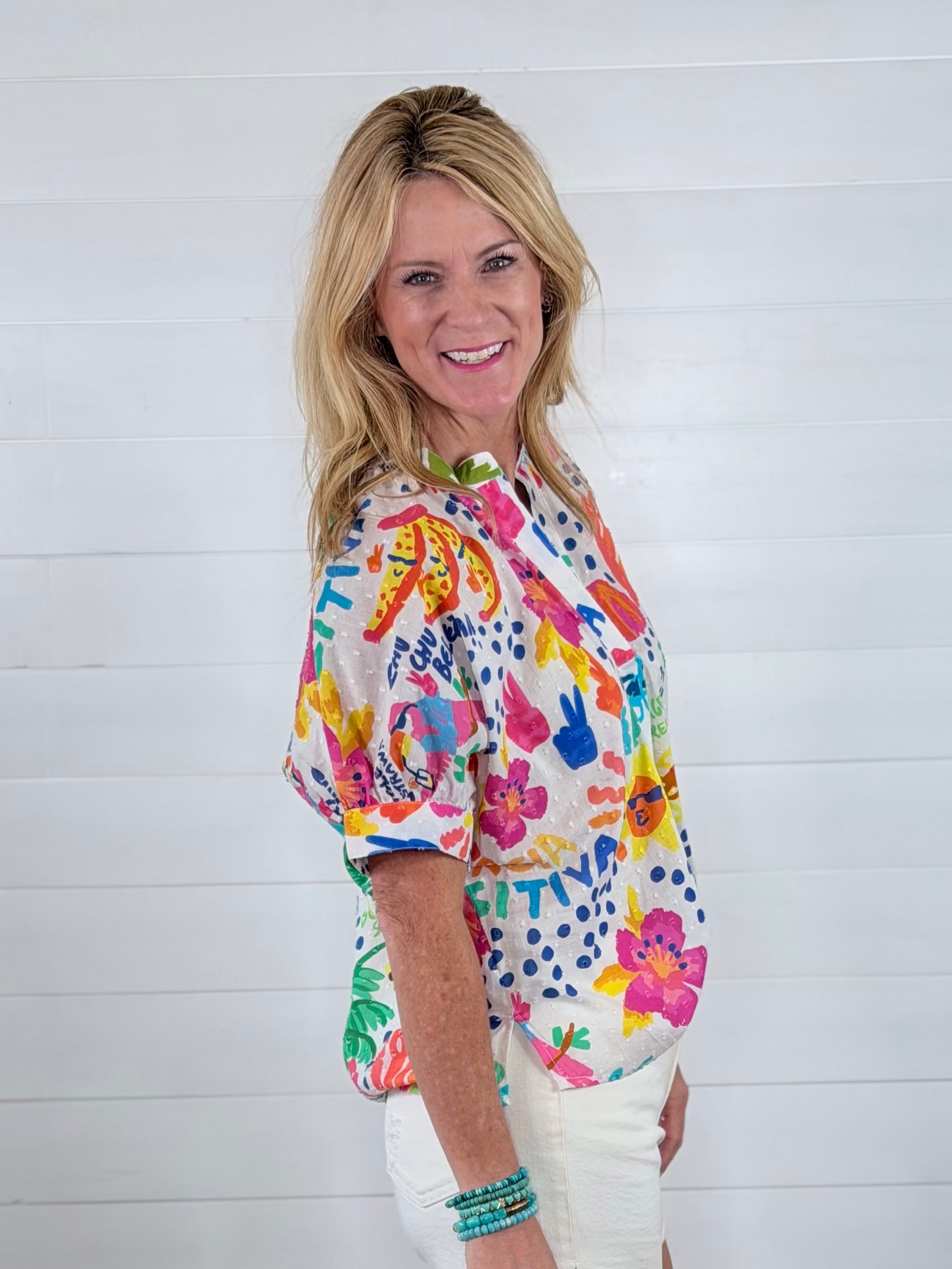 BRIGHT POPOVER DOLMAN TOP