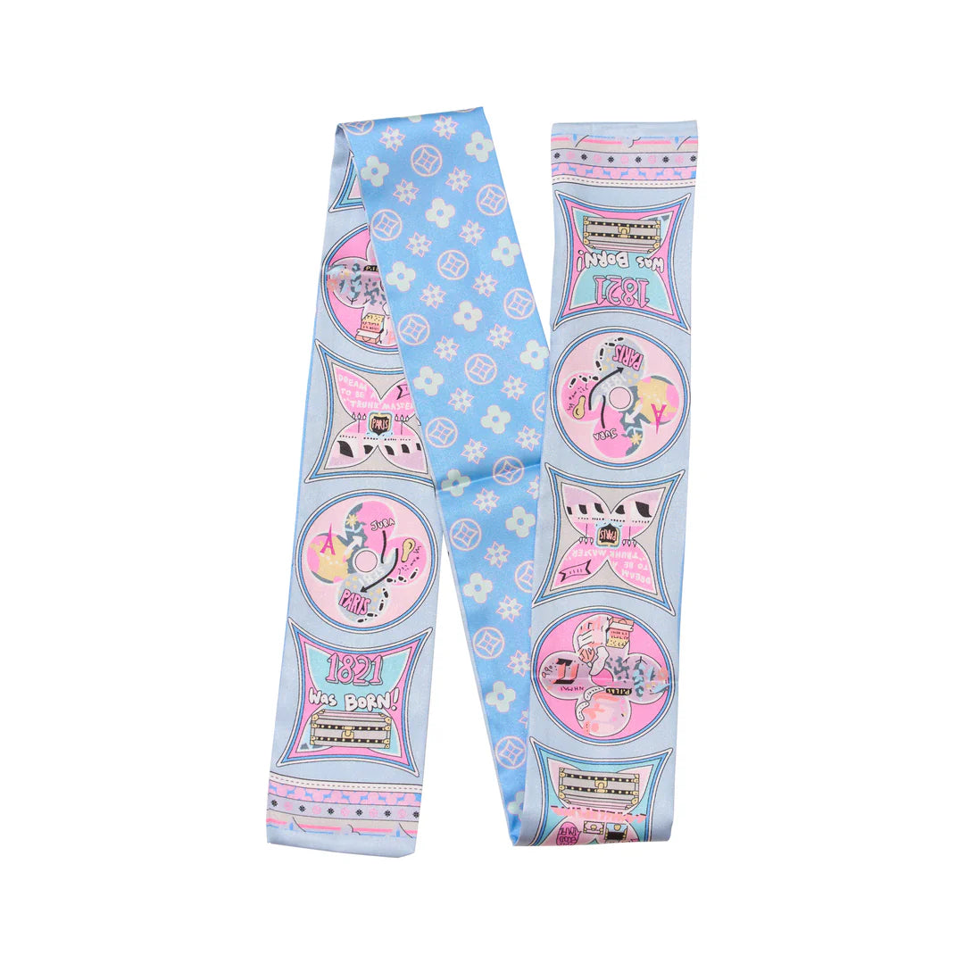FIFTH AVENUE TWILLY SCARF-BLUE