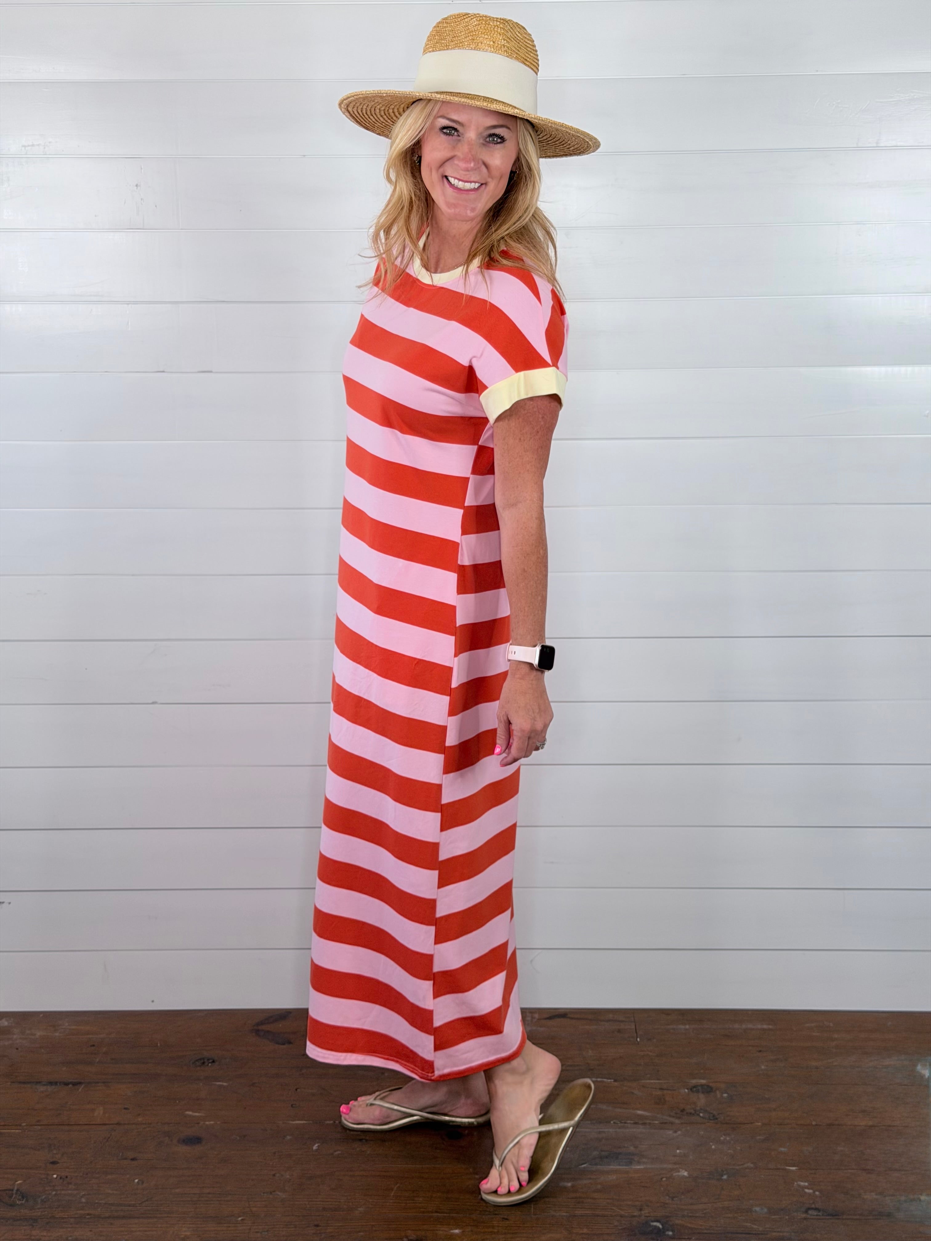 SUNSET STRIPES DRESS