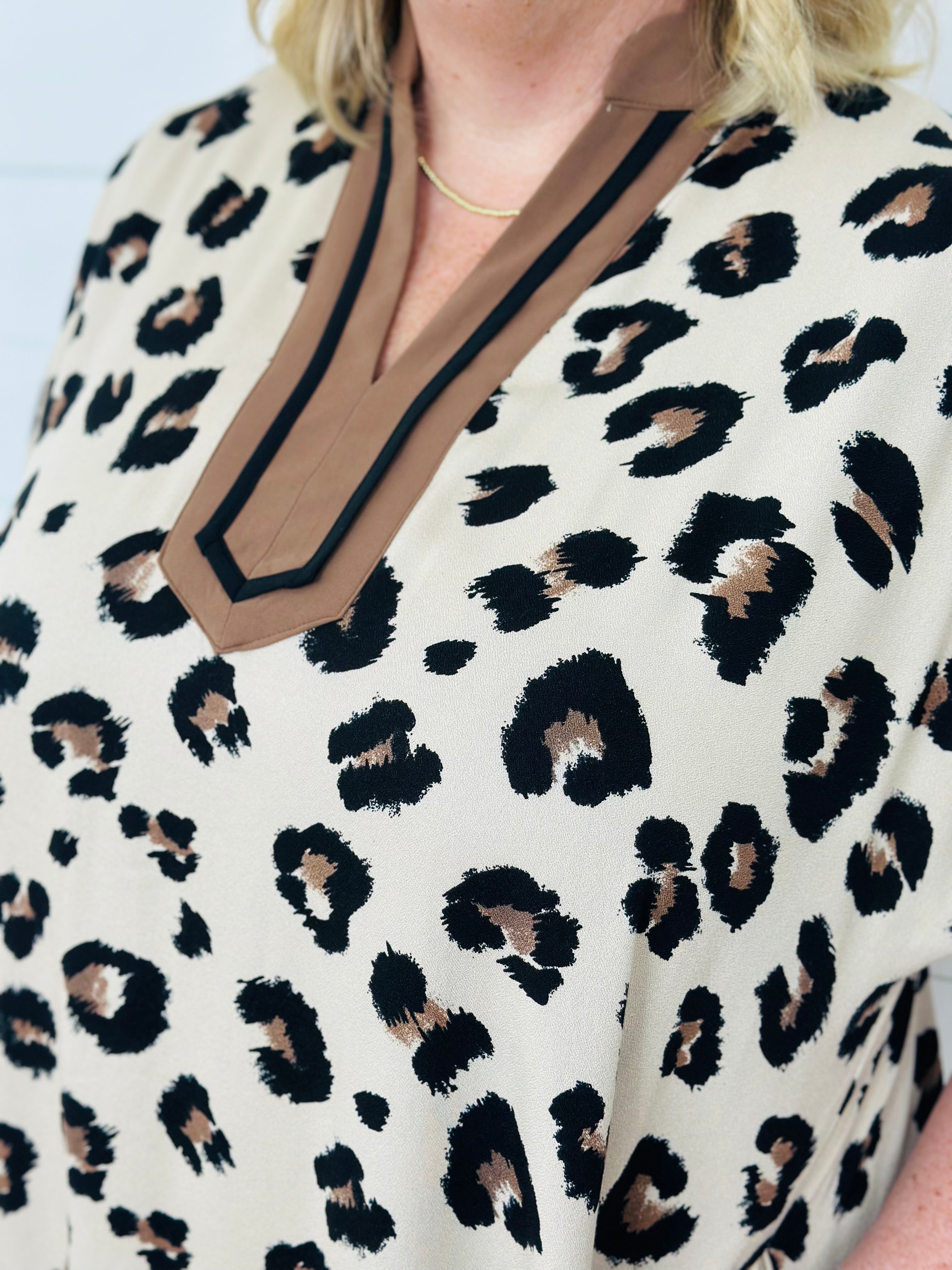 LIZ LEOPARD DRESS-PLUS