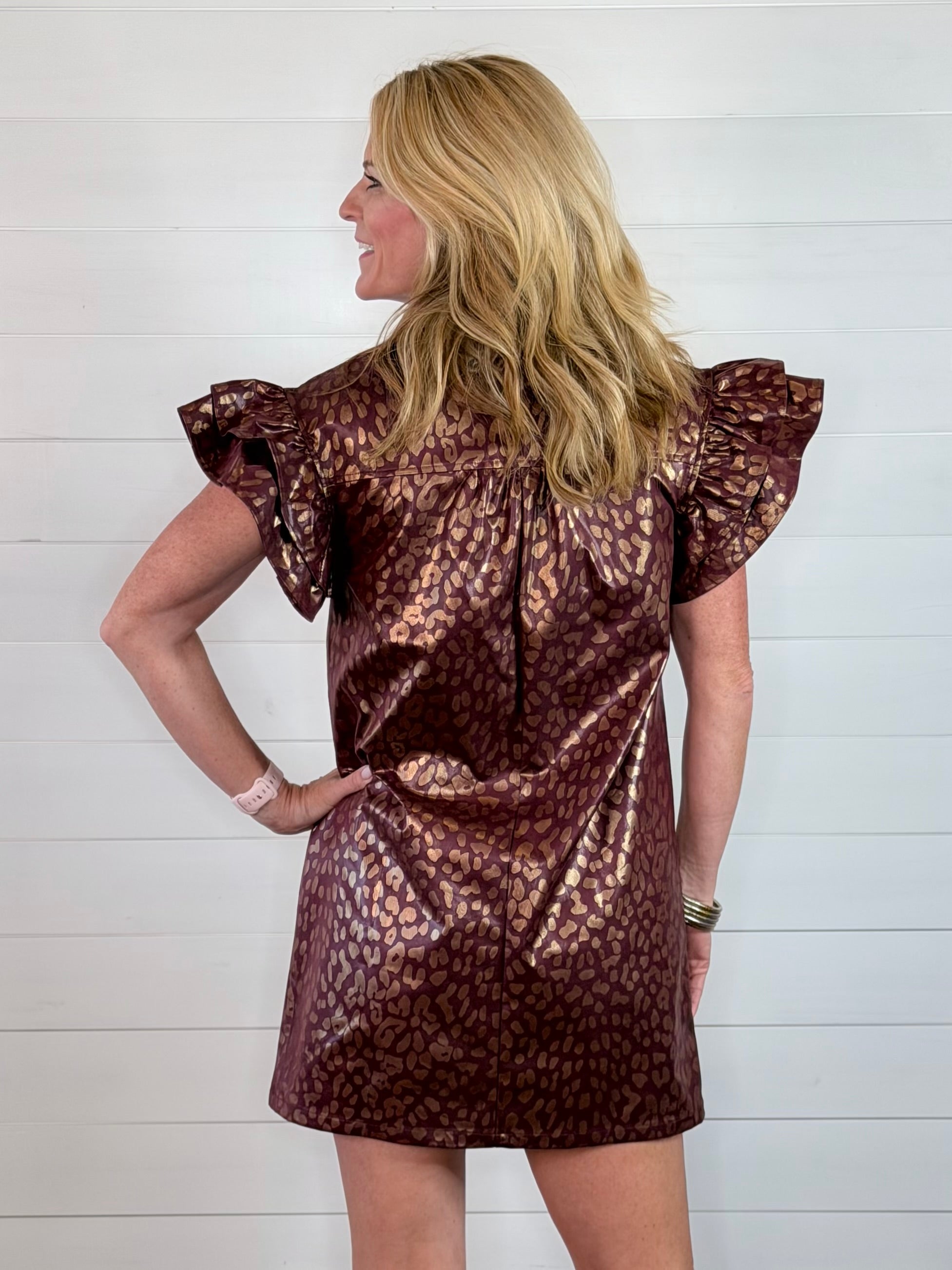 URBAN JUNGLE DRESS-MAROON