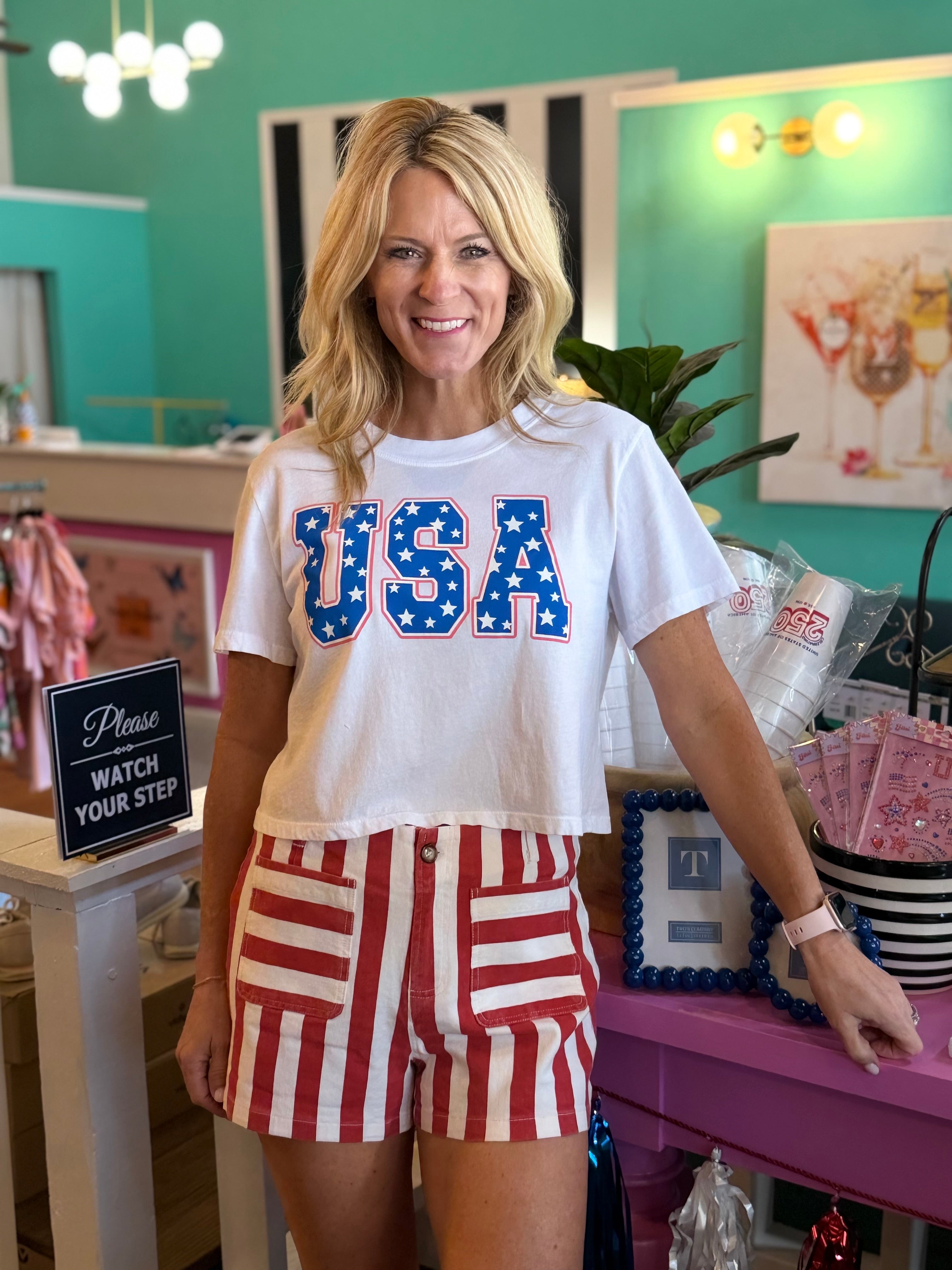USA CROPPED TEE