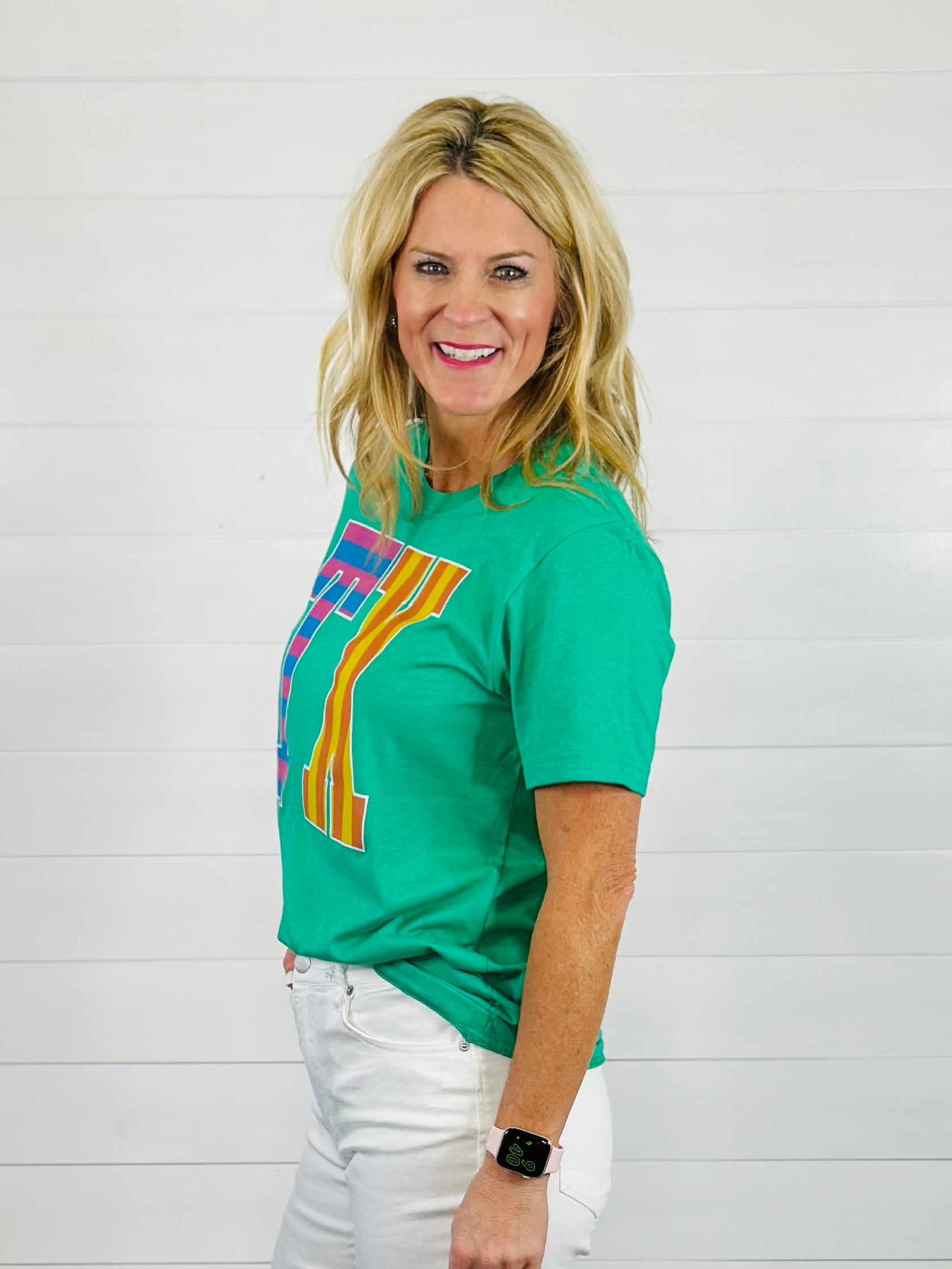 BIG STRIPE TX TEE-GREEN