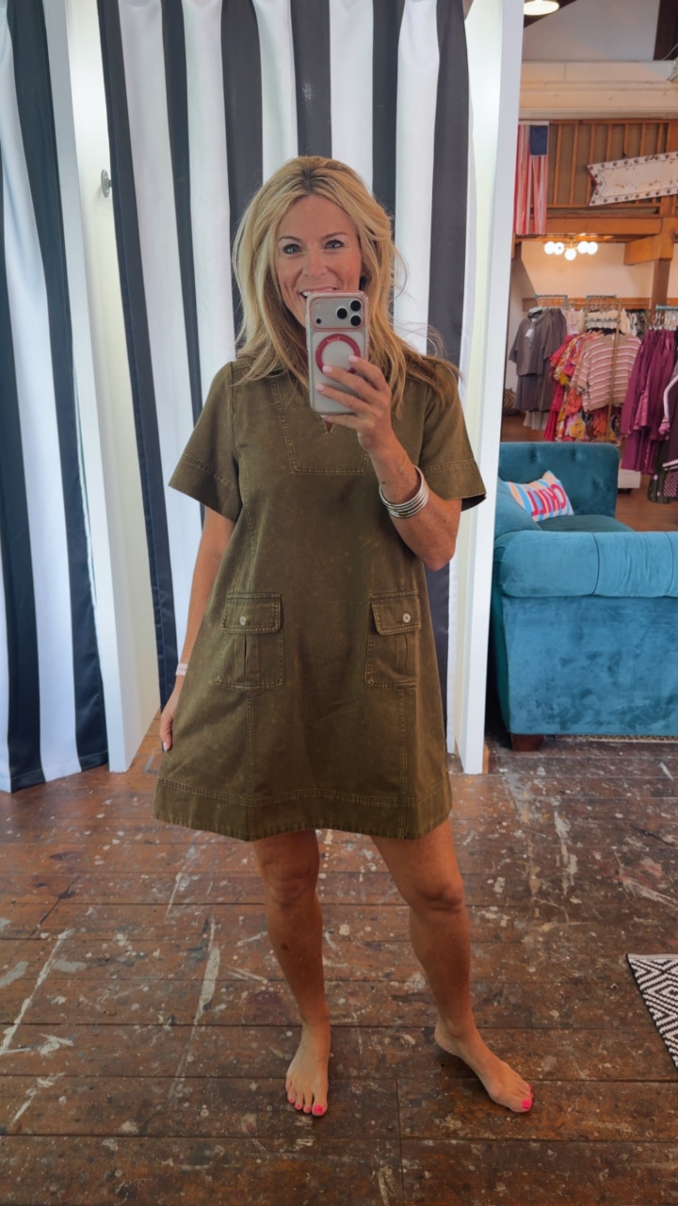 CARGO DISTRESSED DRESS