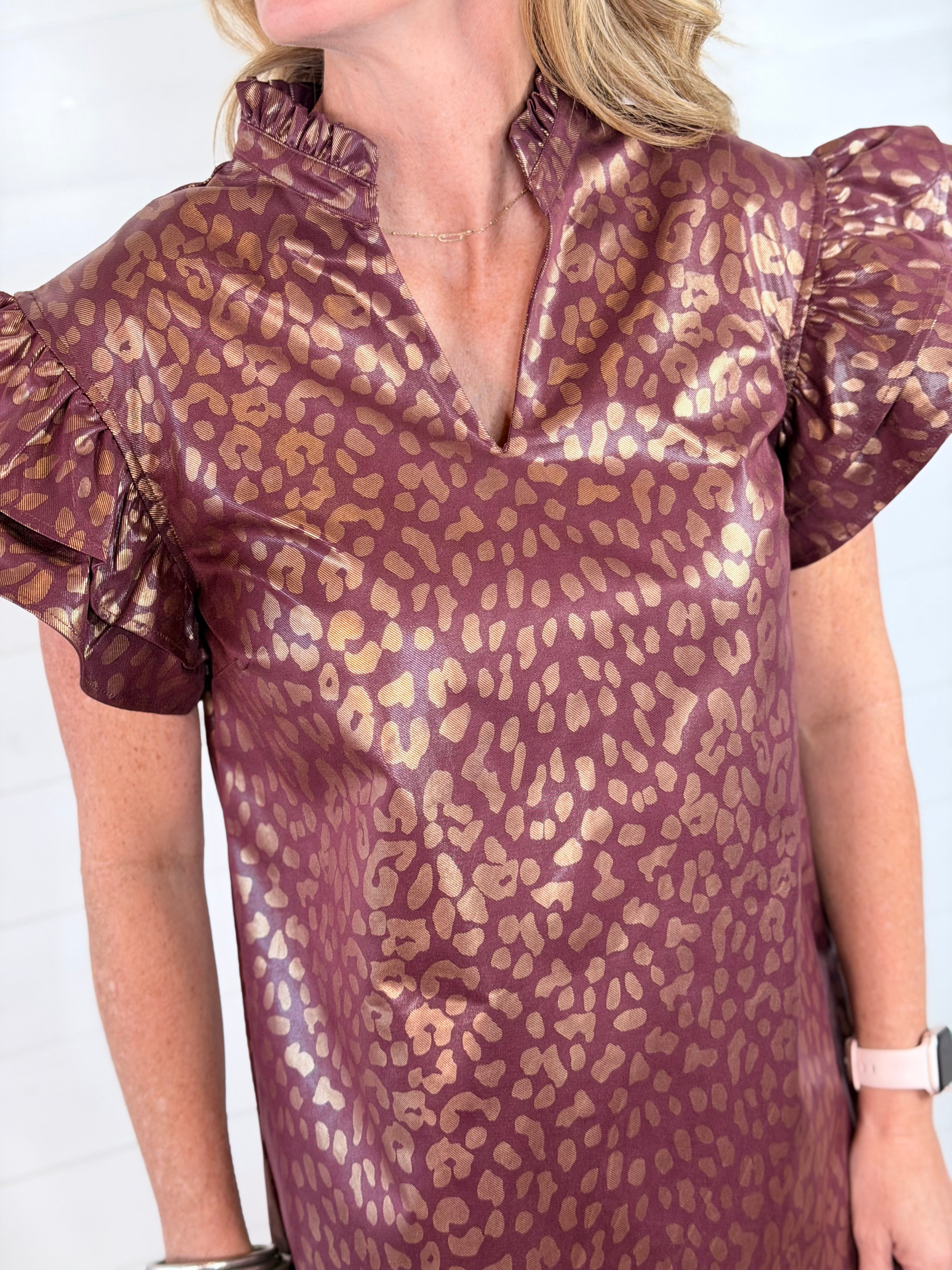 URBAN JUNGLE DRESS-MAROON
