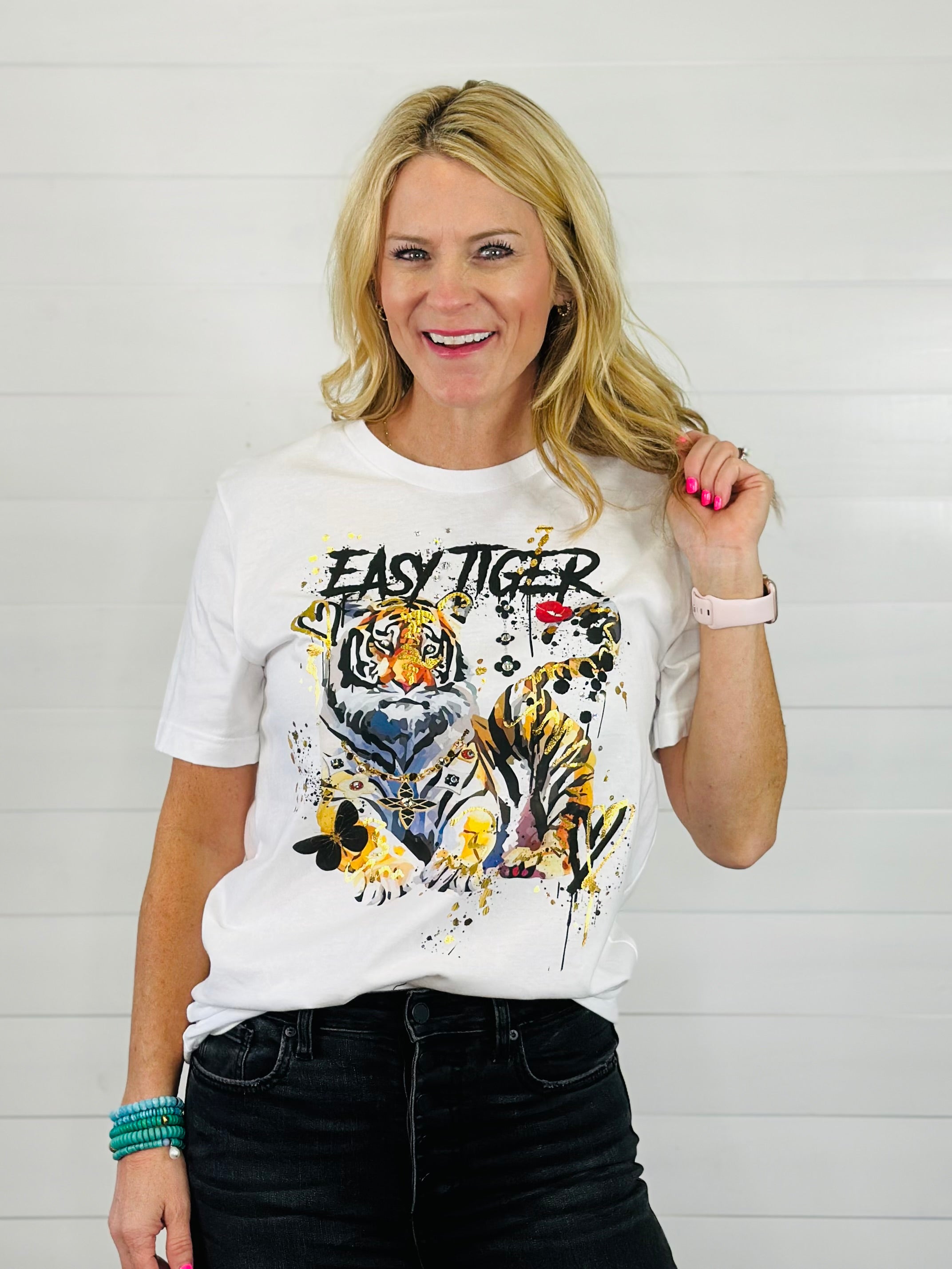 EASY TIGER TEE-WHITE