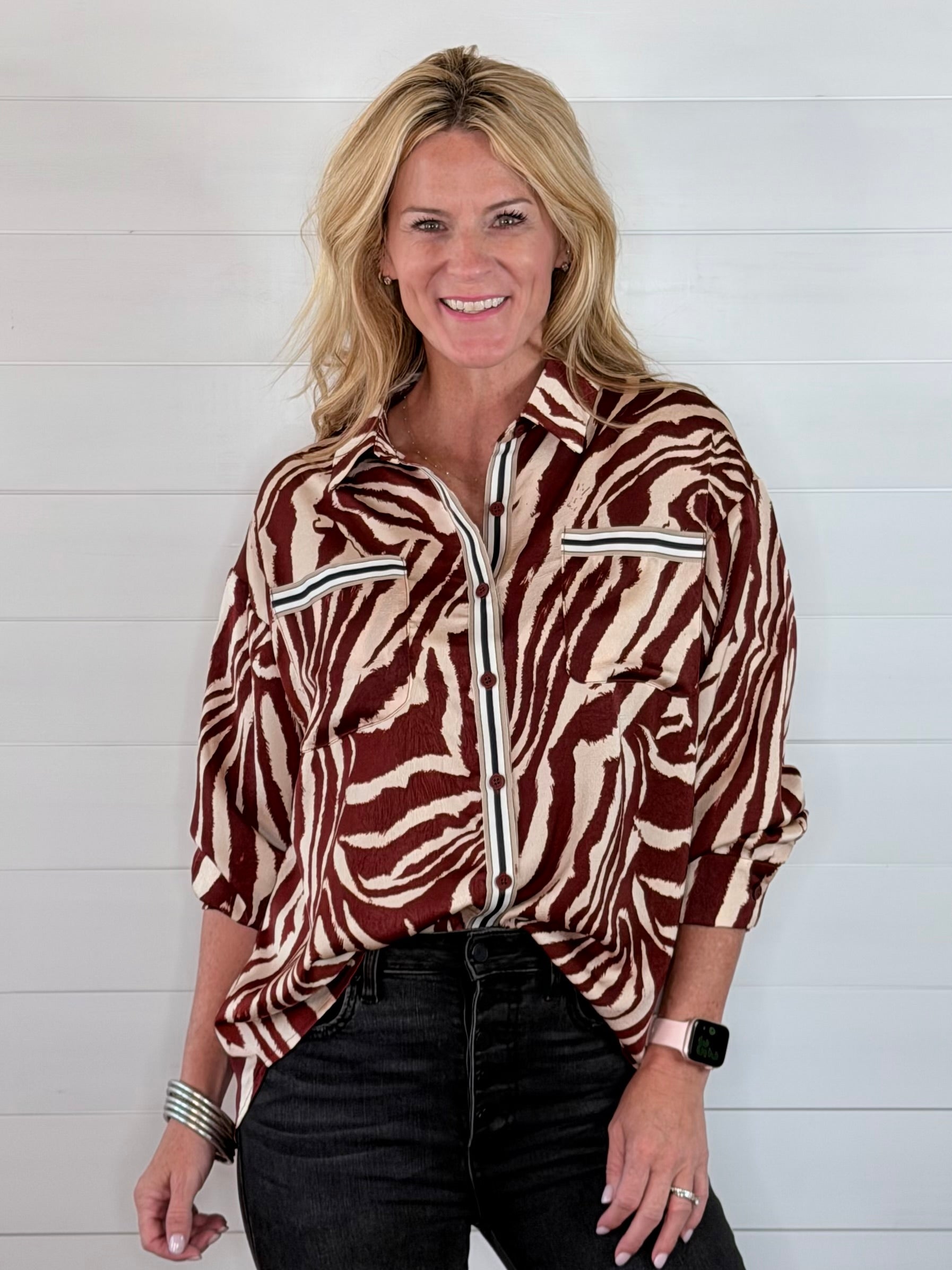 CRIMSON SAFARI BLOUSE