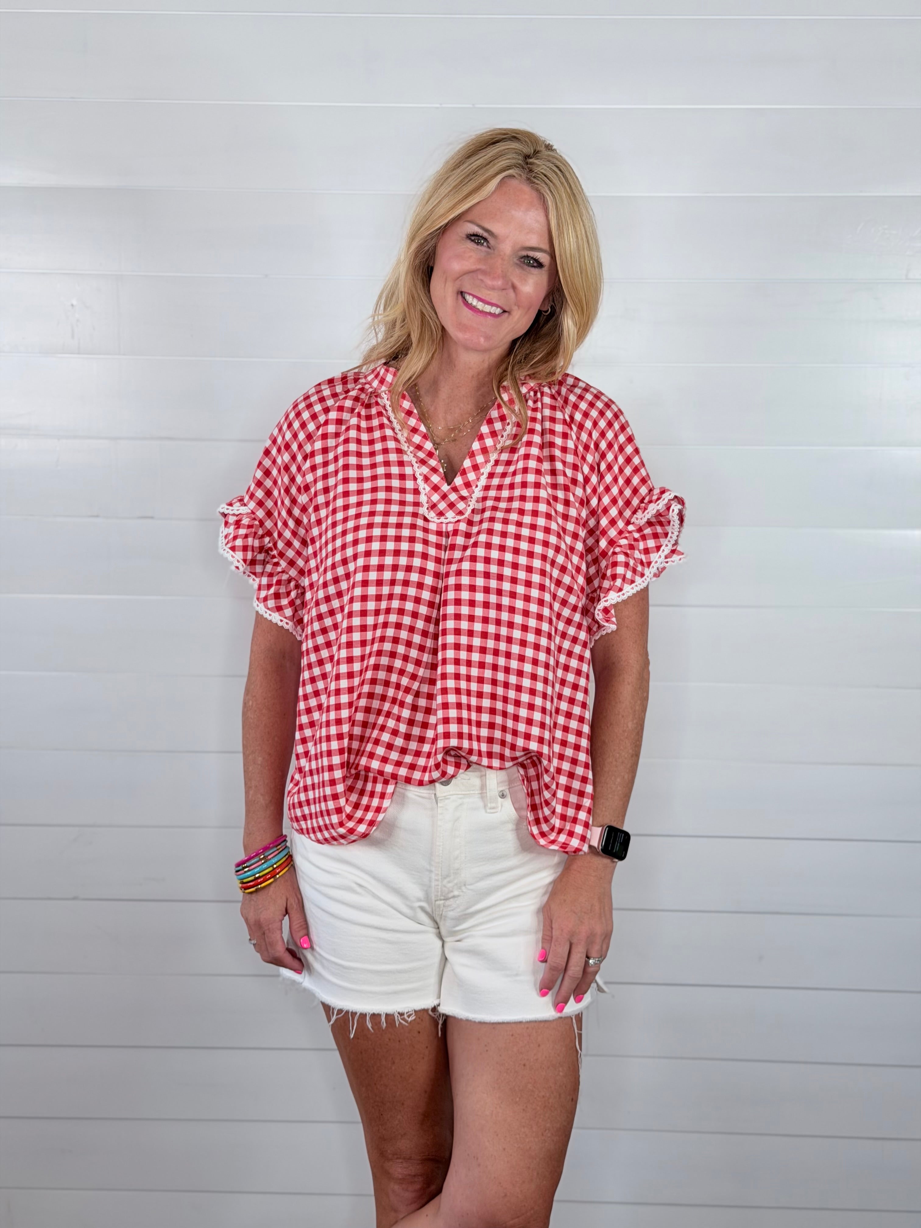PRISSY RED TOP